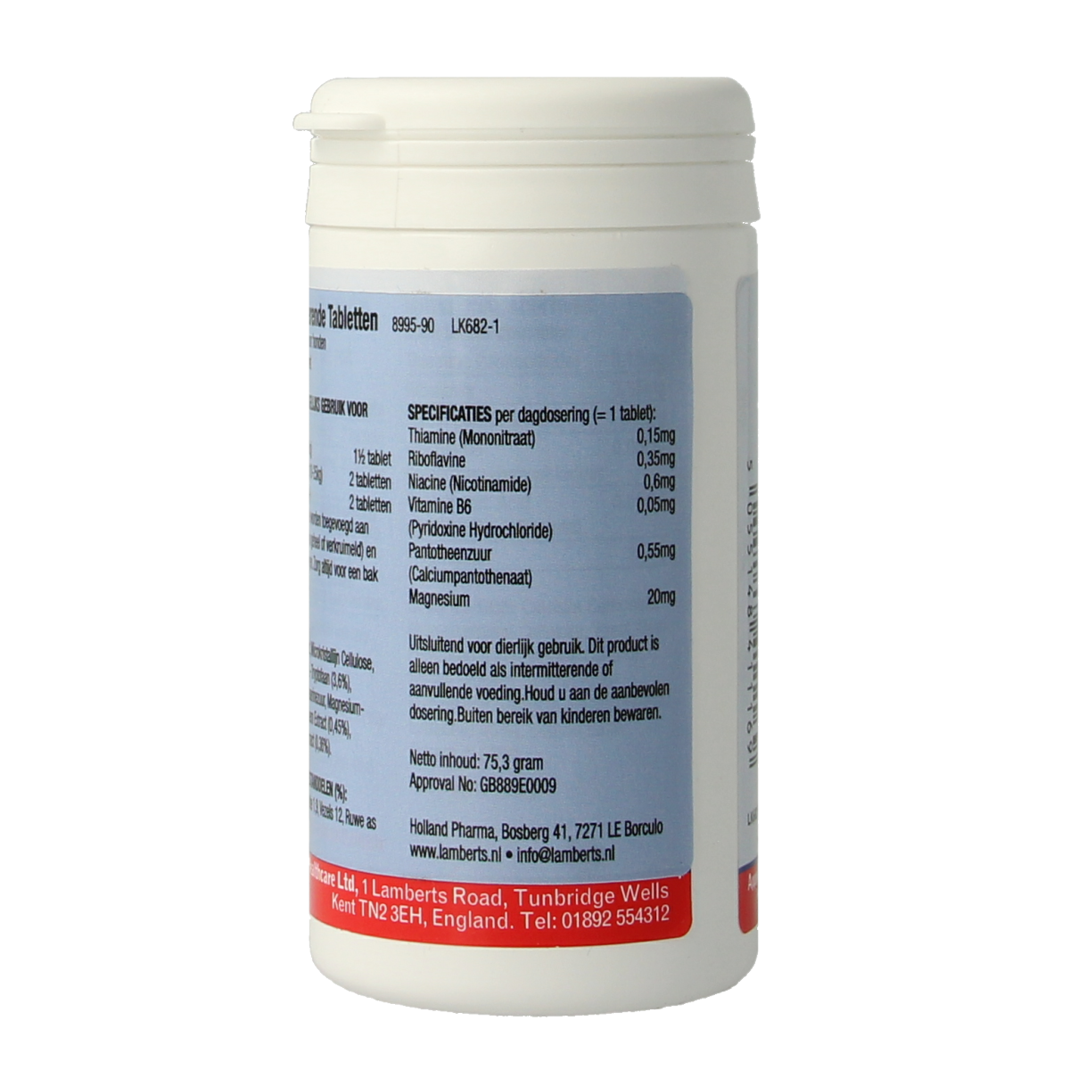 Lamberts Hond (kalmerende tabletten voor dieren) 90.00 Tabletten