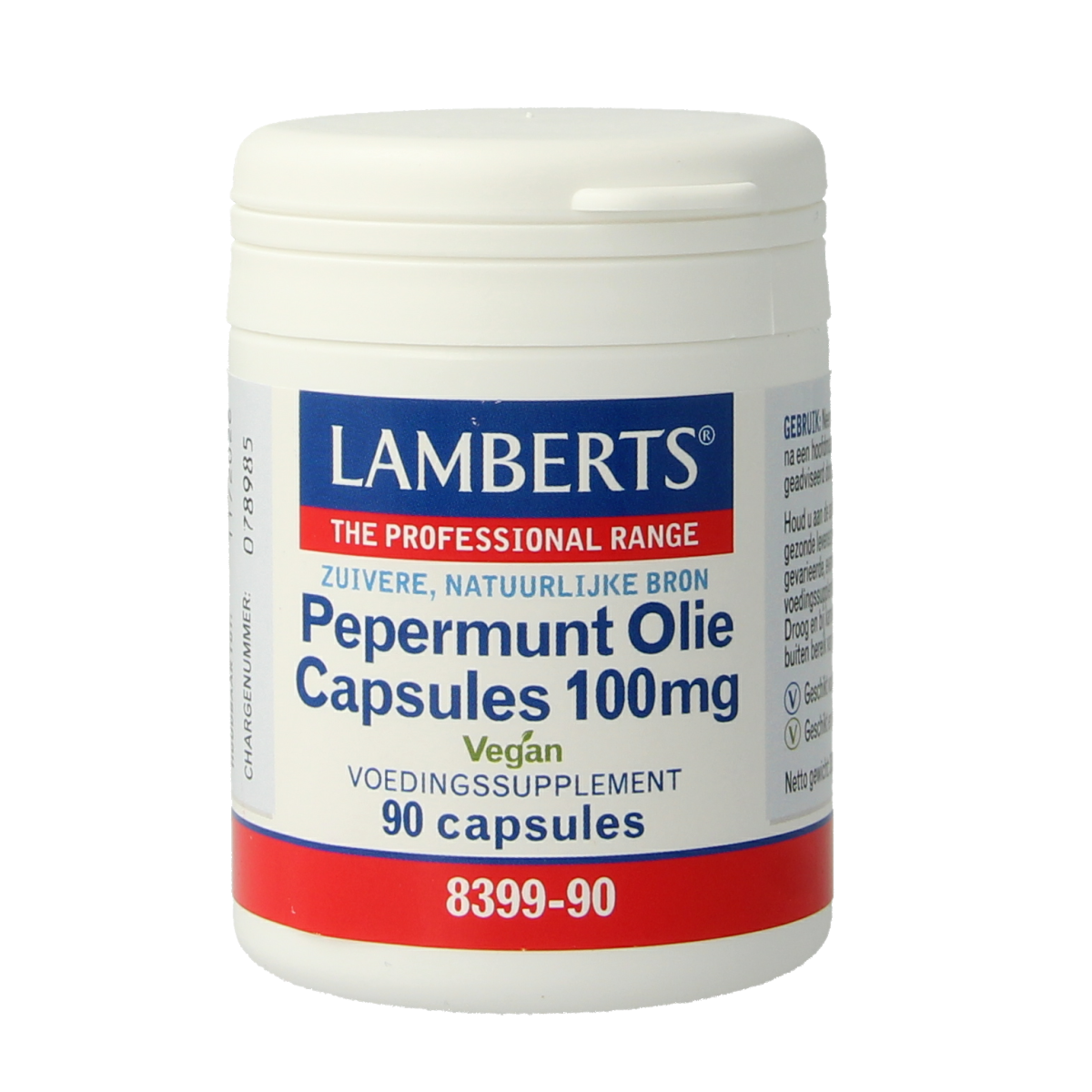 Lamberts Pepermuntolie 100mg 90.00 Capsules