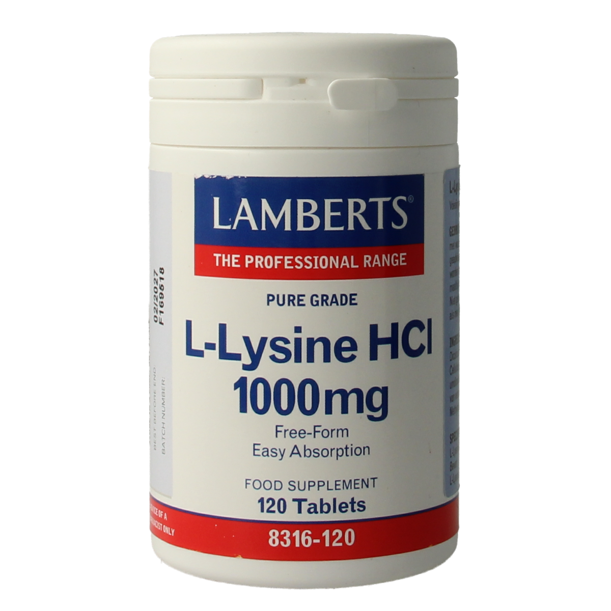 Lamberts L-Lysine 1000mg 120.00 Tabletten