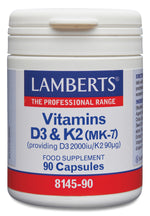 Lamberts Vitamine D3 2000IE 50mcg en K2 90mcg 90.00 Capsules