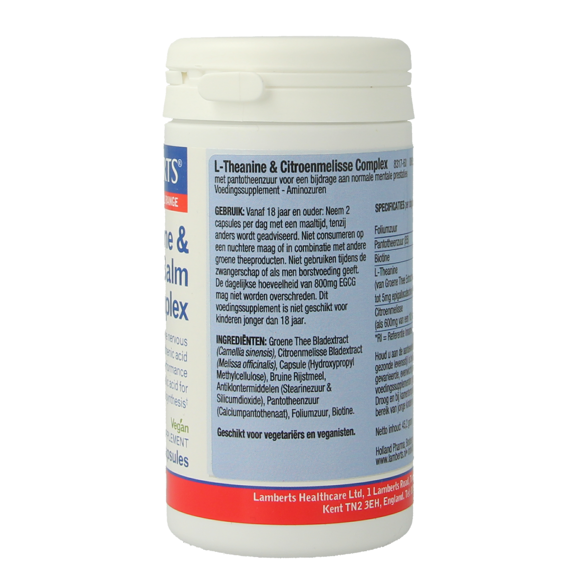 Lamberts L-Theanine & citroenmelisse complex 60.00 Capsules