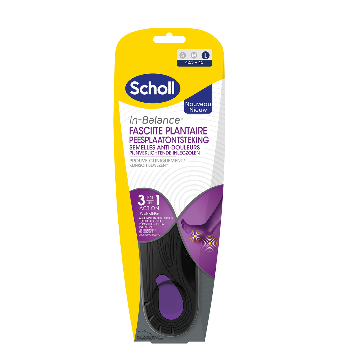 Scholl In balance inlegzolen peesplaatontsteking large  1.00 Paar