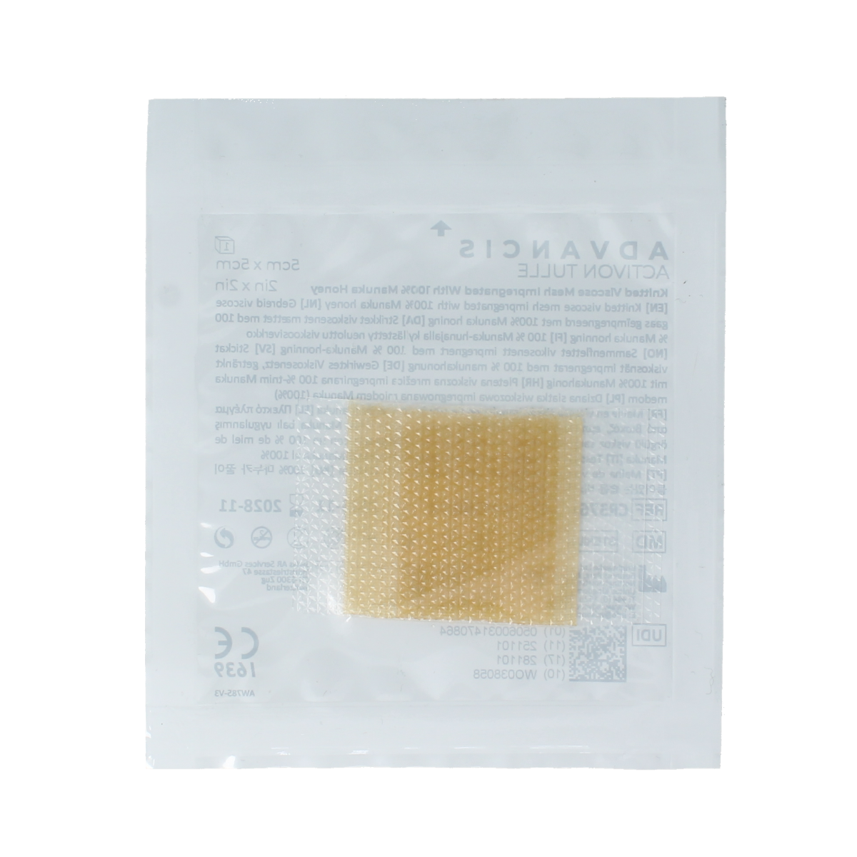 Advancis Activon manuka gaasverband 5 x 5cm 5.00 Stuks