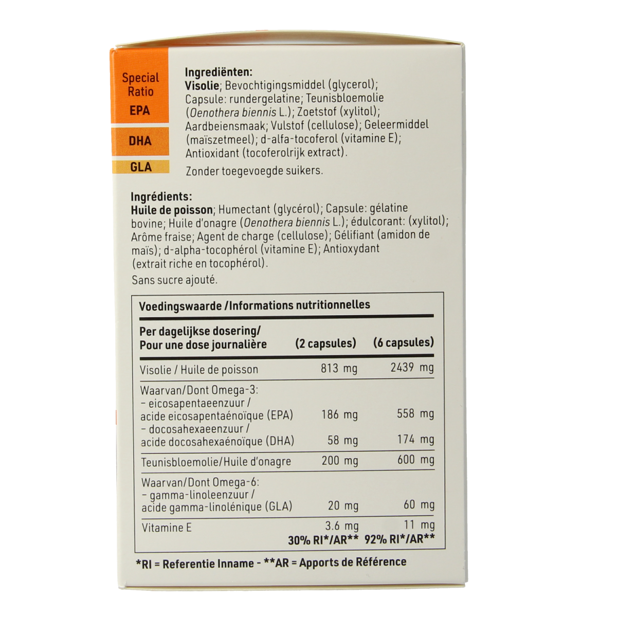SFI Health  Equazen chews omega 3- & 6-vetzuren 180.00 Capsules