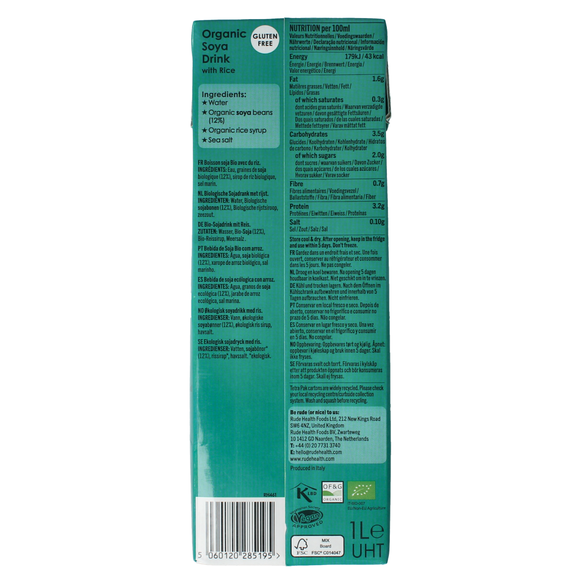 Rude Health Barista soja bio 1.00 Liter