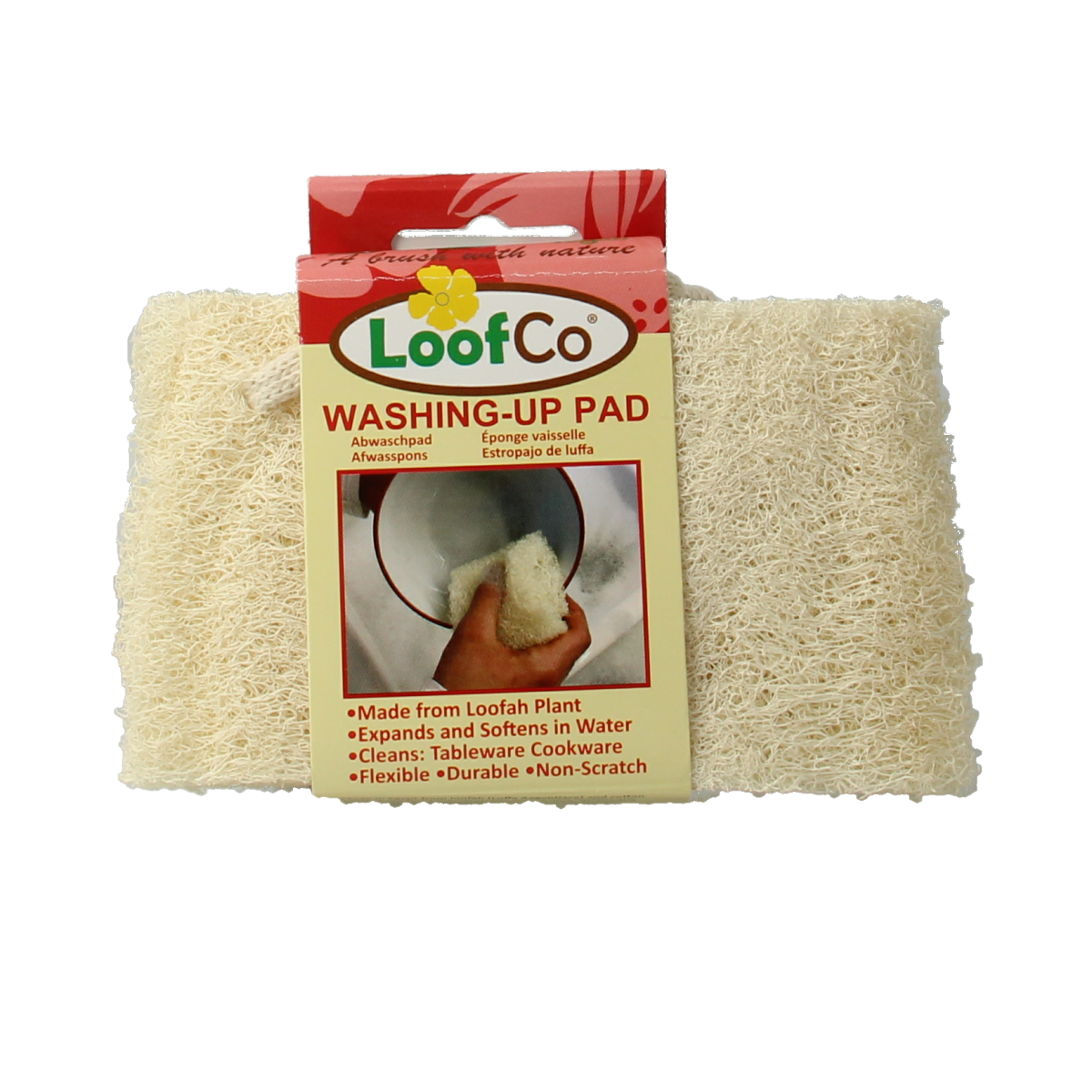 Loofco Afwas spons loofah bio 1.00 Stuks