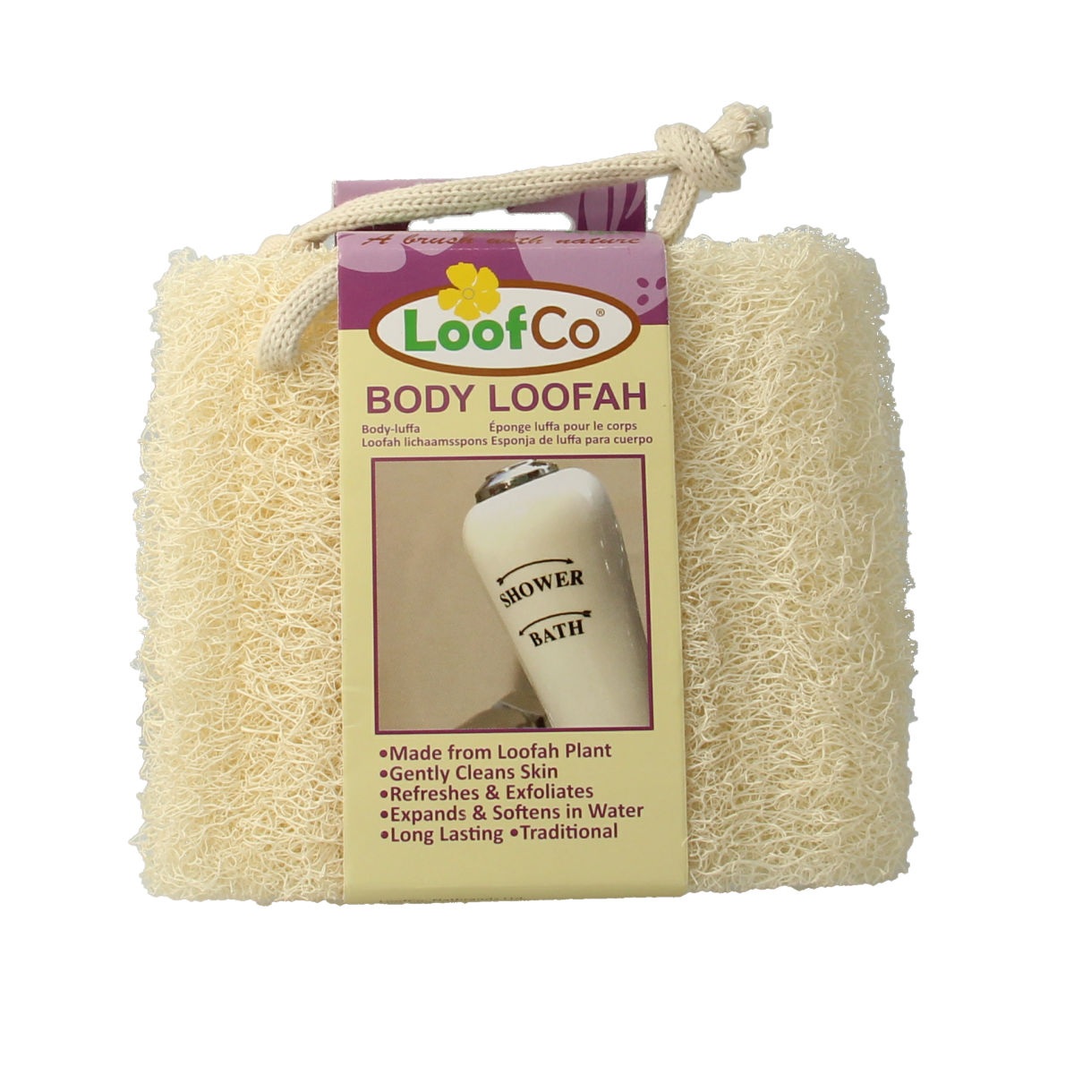 Loofco Douche en bad spons luffa bio 1.00 Stuks