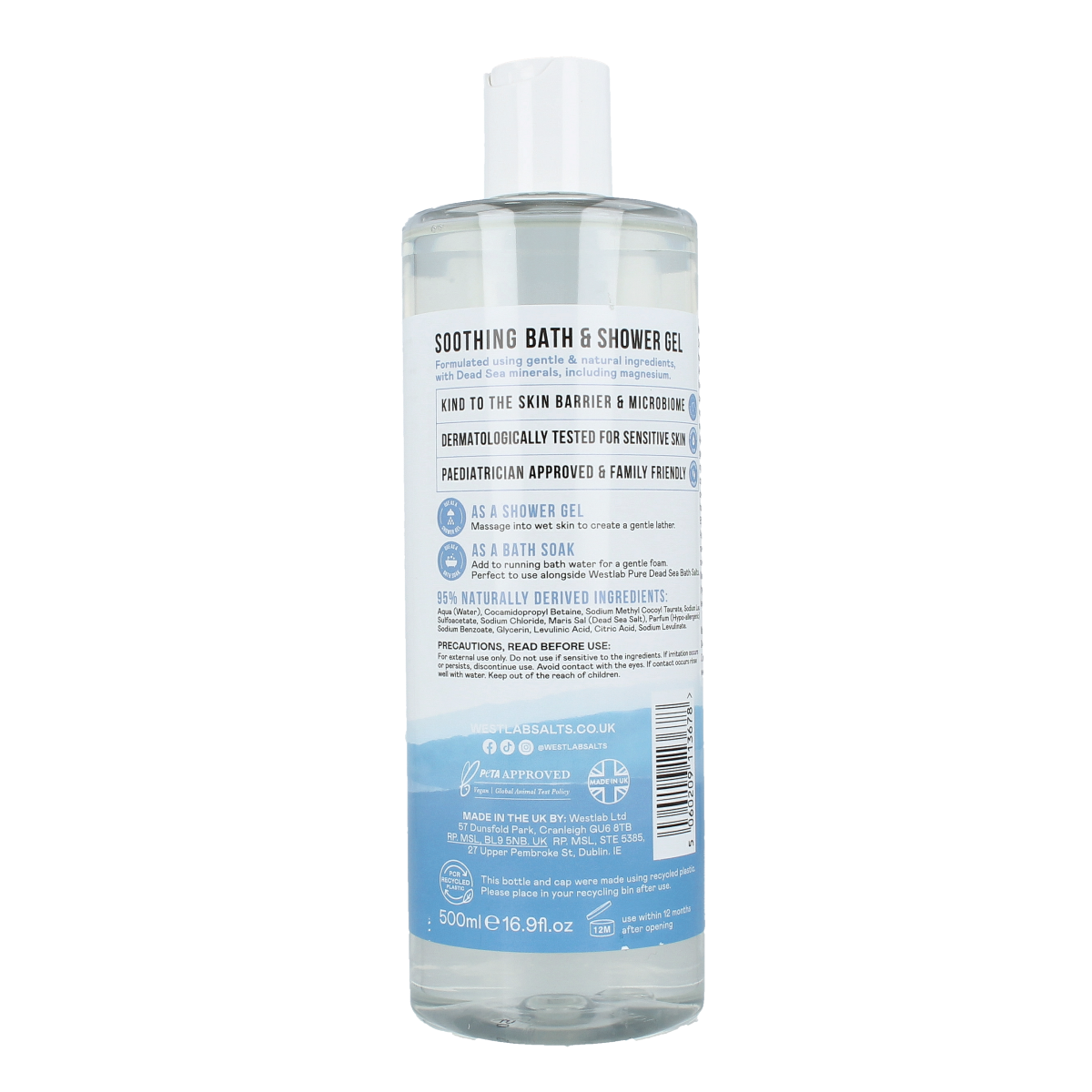 Westlab Bad en douchegel dode zee mineralen 500.00 Milliliter