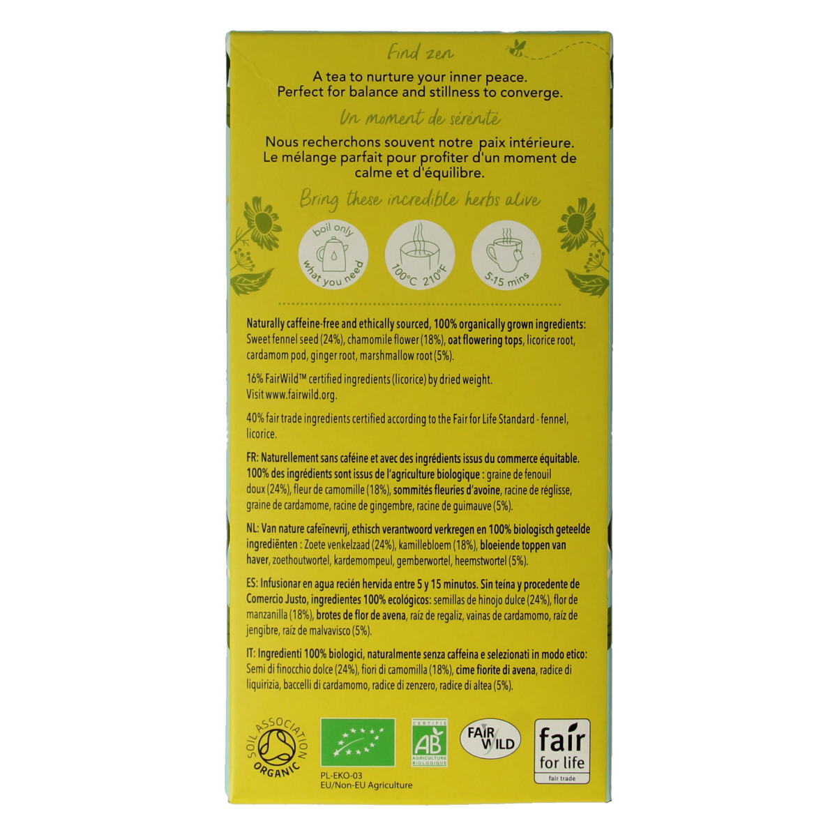 Pukka Relax thee bio 20.00 Zakjes