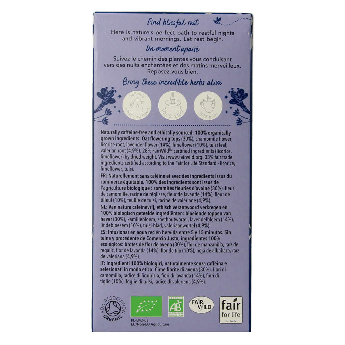 Pukka Night time thee bio 20.00 Zakjes