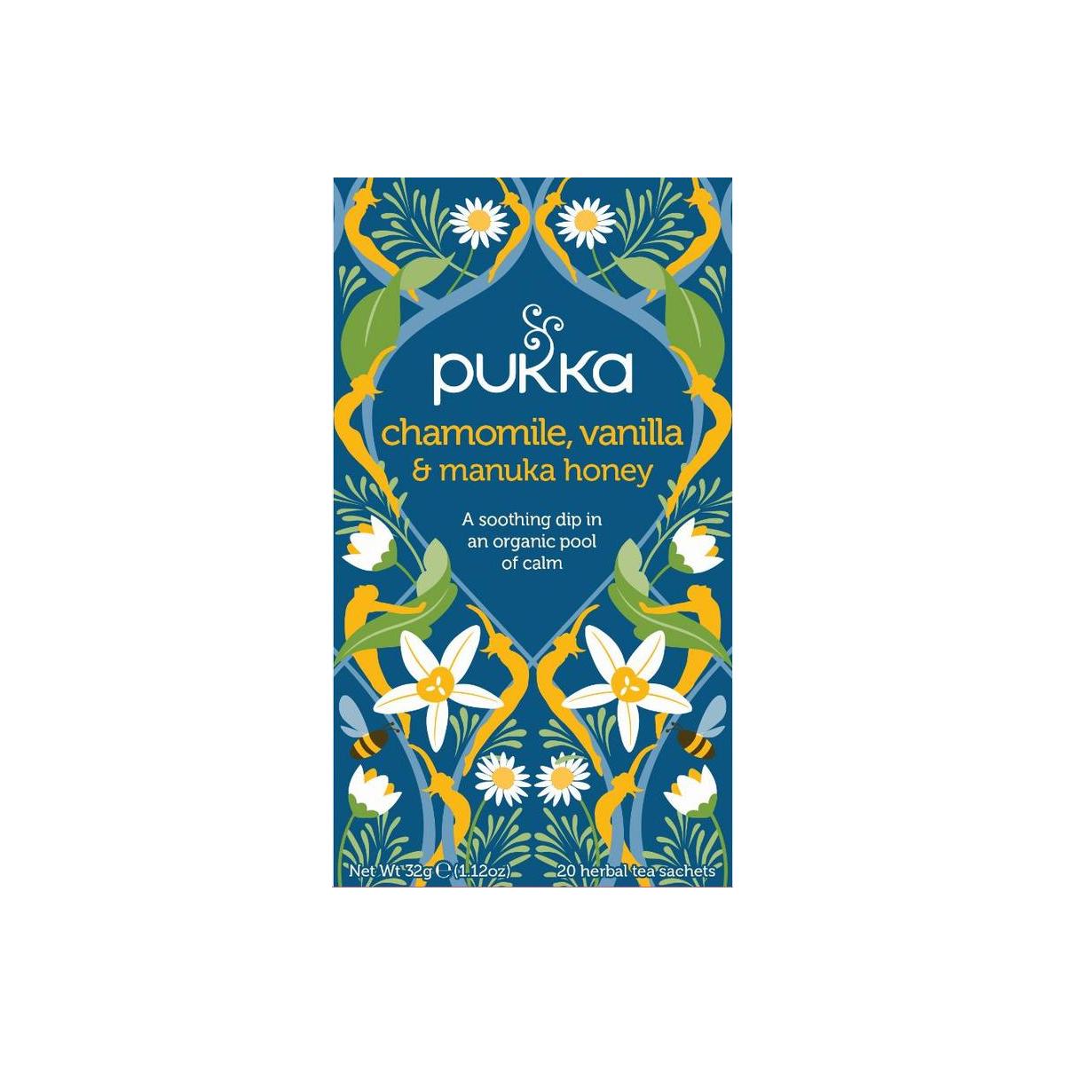 Pukka Chamomile vanille/manuka honing bio 20.00 Zakjes