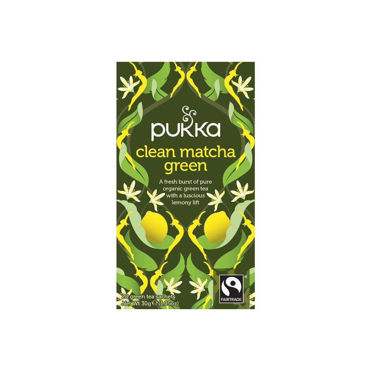 Pukka Clean matcha green bio 20.00 Zakjes