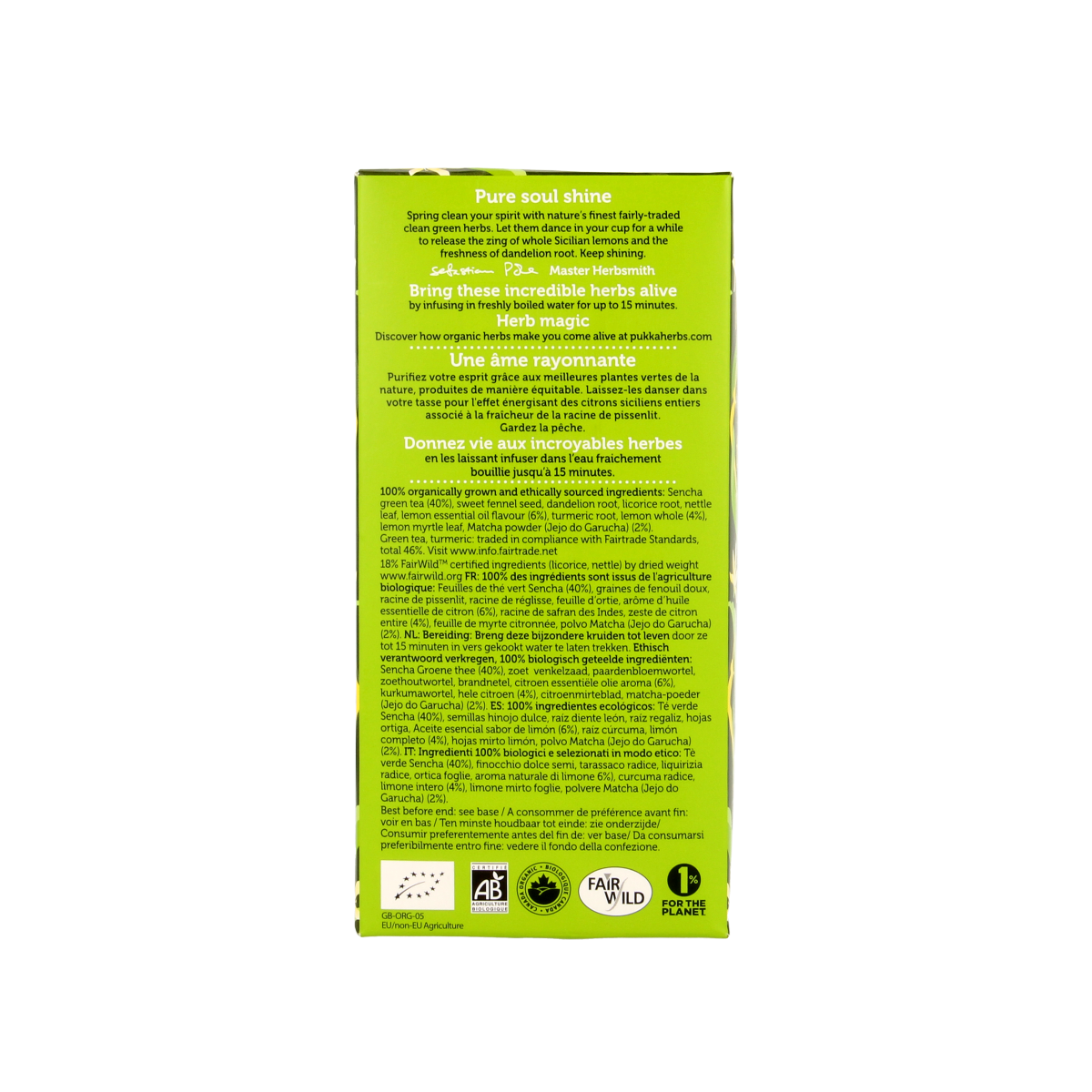 Pukka Clean matcha green bio 20.00 Zakjes