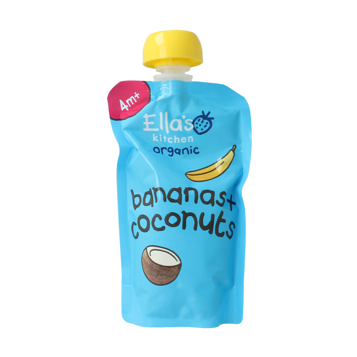 Ella's Kitchen Bananas & coconut knijpzakje 4+ maanden bio 120.00 Gram
