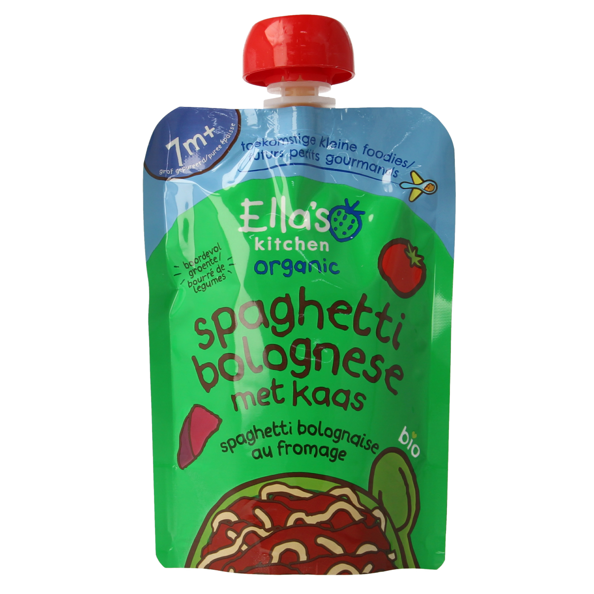 Ella's Kitchen Spaghetti bolognese met kaas 7+ maanden bio 130.00 Gram