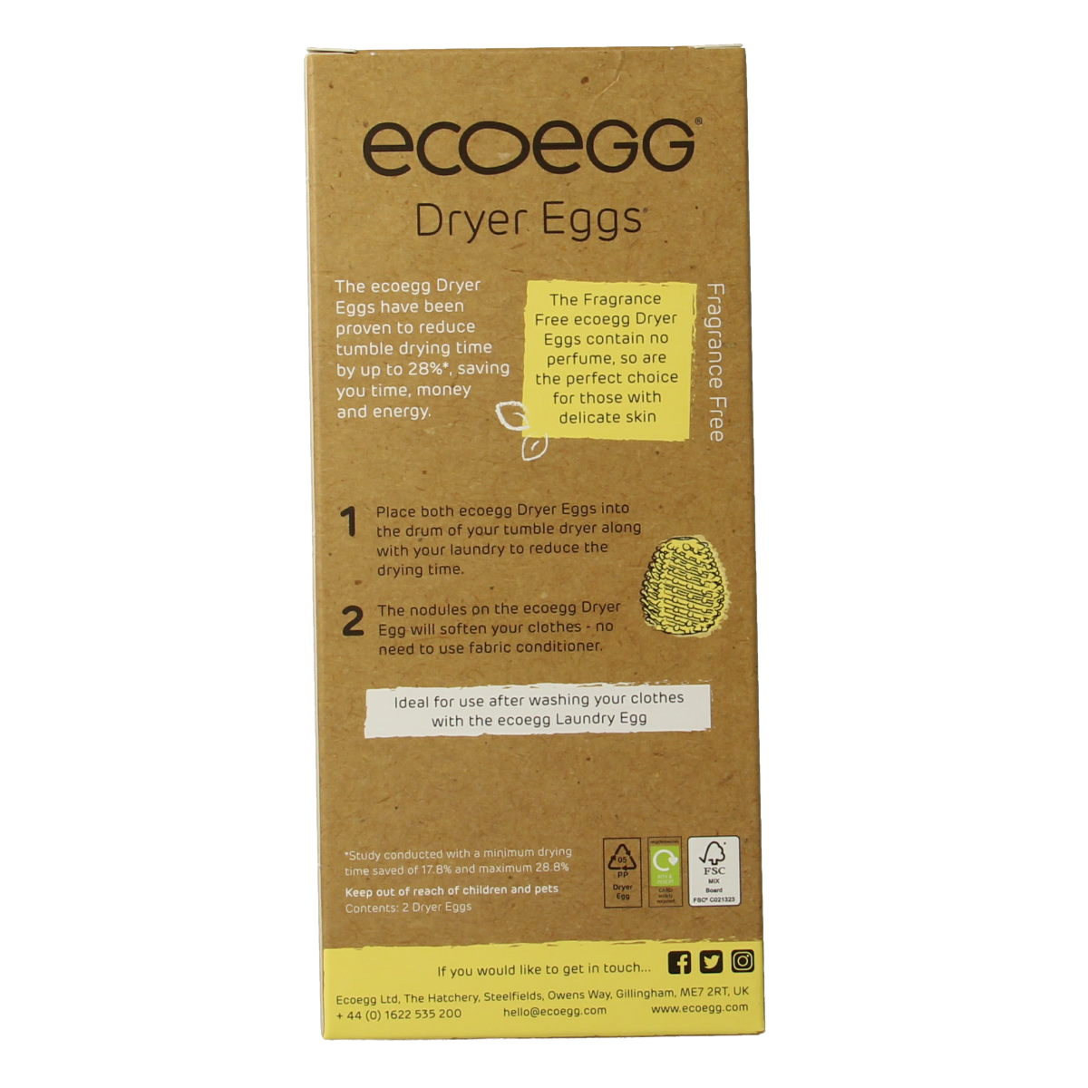 Eco Egg Dryer egg - geurvrij 2.00 Stuks