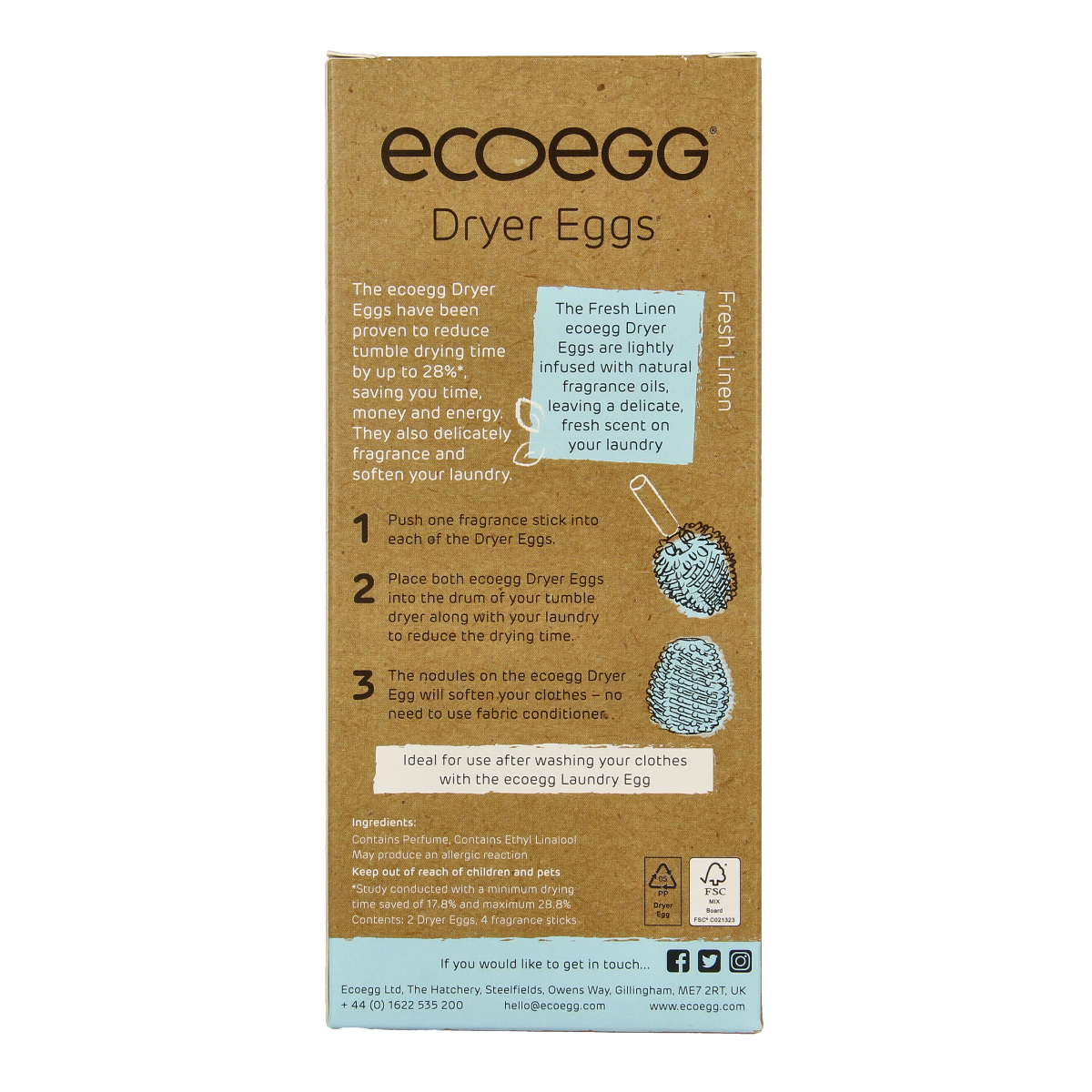 Eco Egg Dryer egg - fresh linen 2.00 Stuks