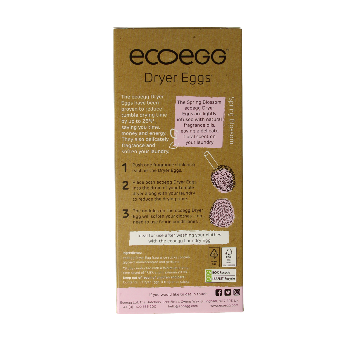 Eco Egg Dryer egg - spring blossom 2.00 Stuks