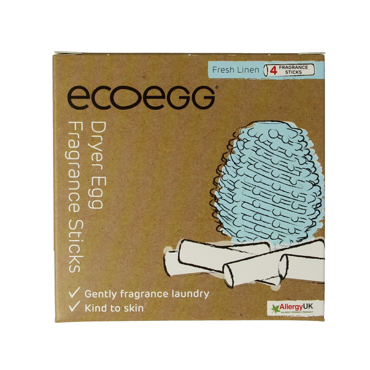 Eco Egg Dryer egg refill - fresh linen 4.00 Stuks