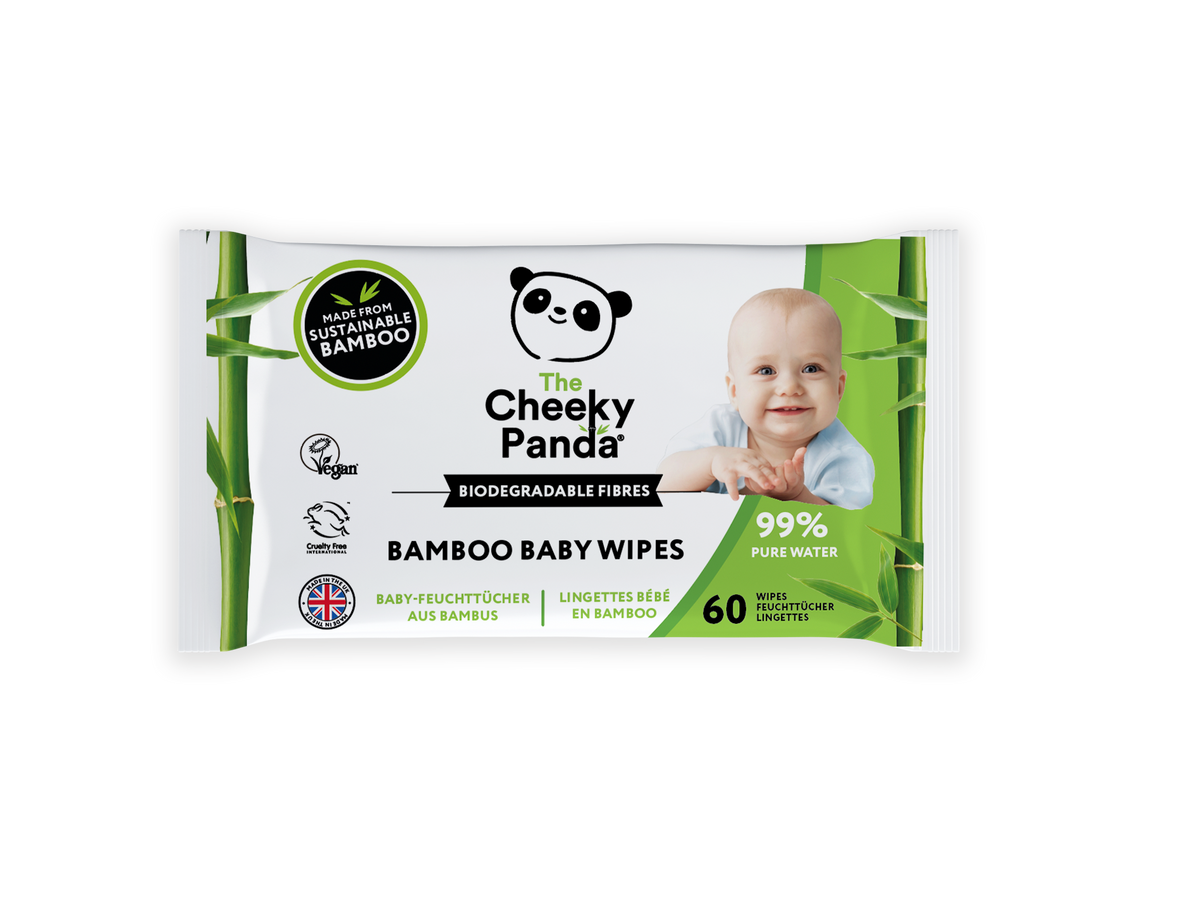 The Cheeky Panda Bamboe bio-afbreekbare babydoekjes 60.00 Stuks