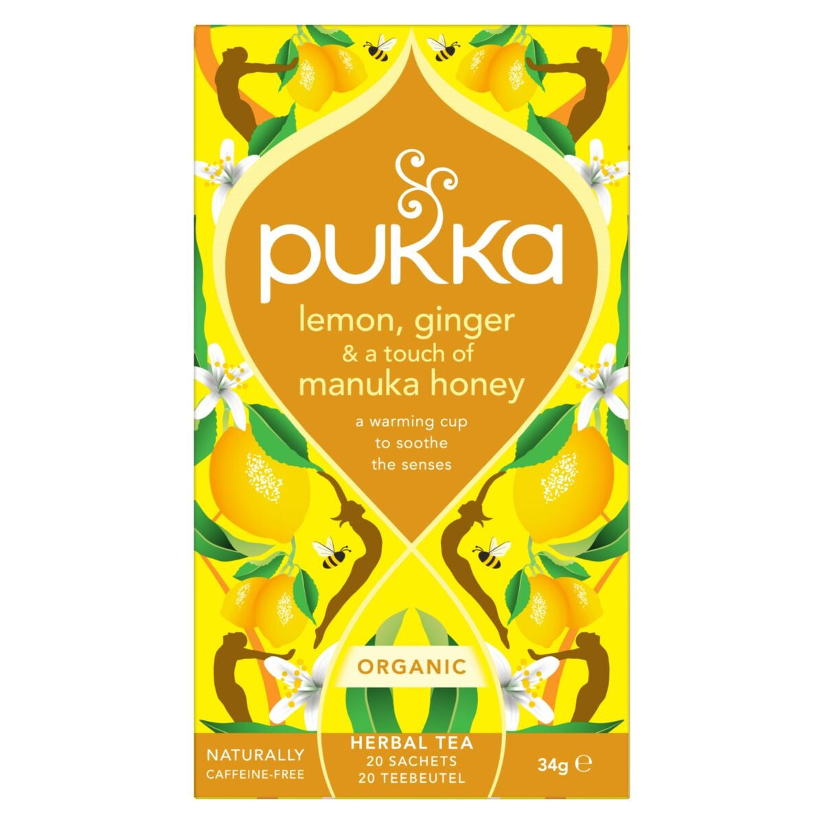 Pukka Lemon ginger touch of Manuka honey bio 20.00 Zakjes