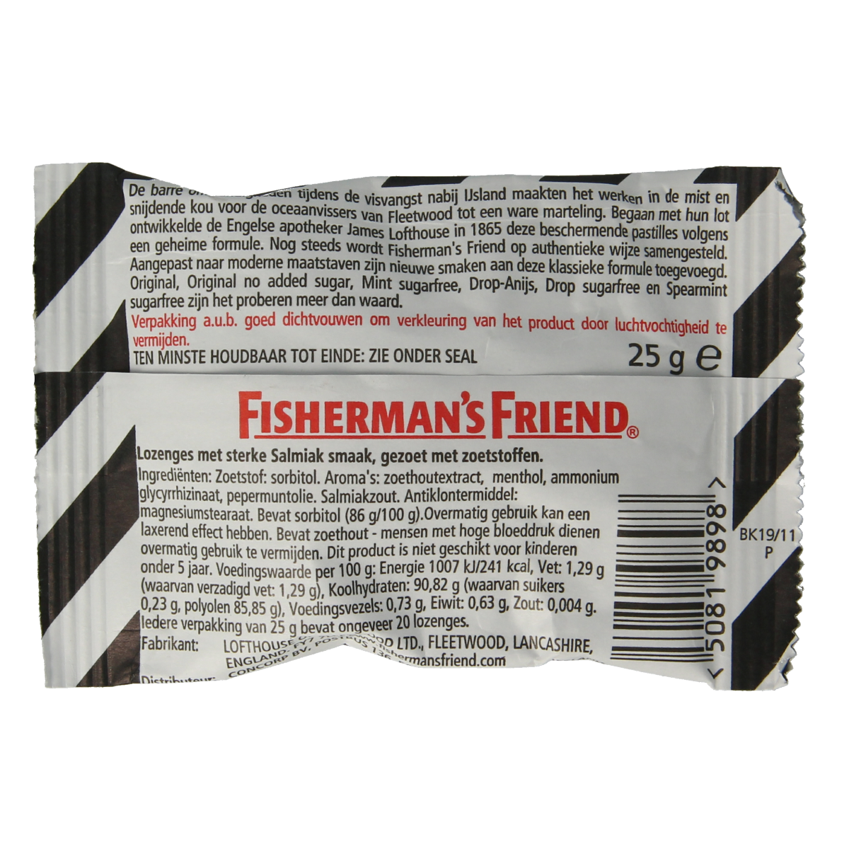 Fisherman's Friend Salmiak suikervrij 25.00 Gram