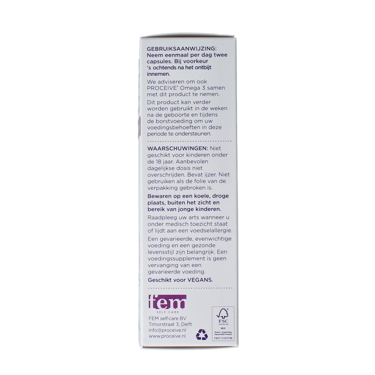 Proceive Kinderwens trimester 3 60.00 Capsules