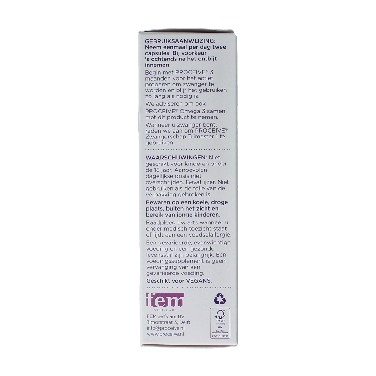 Proceive Kinderwens vrouw 60.00 Capsules