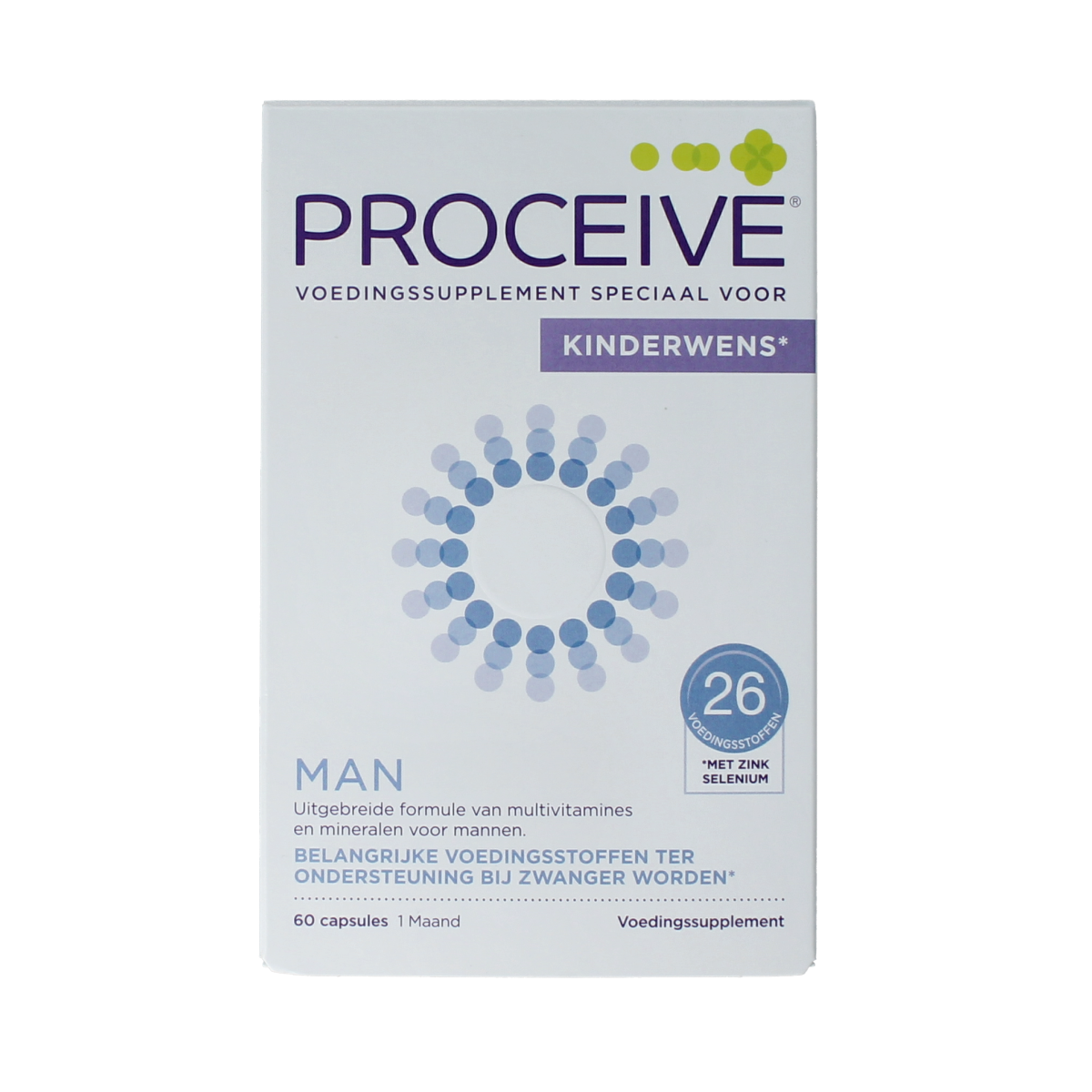 Proceive Kinderwens man 60.00 Capsules