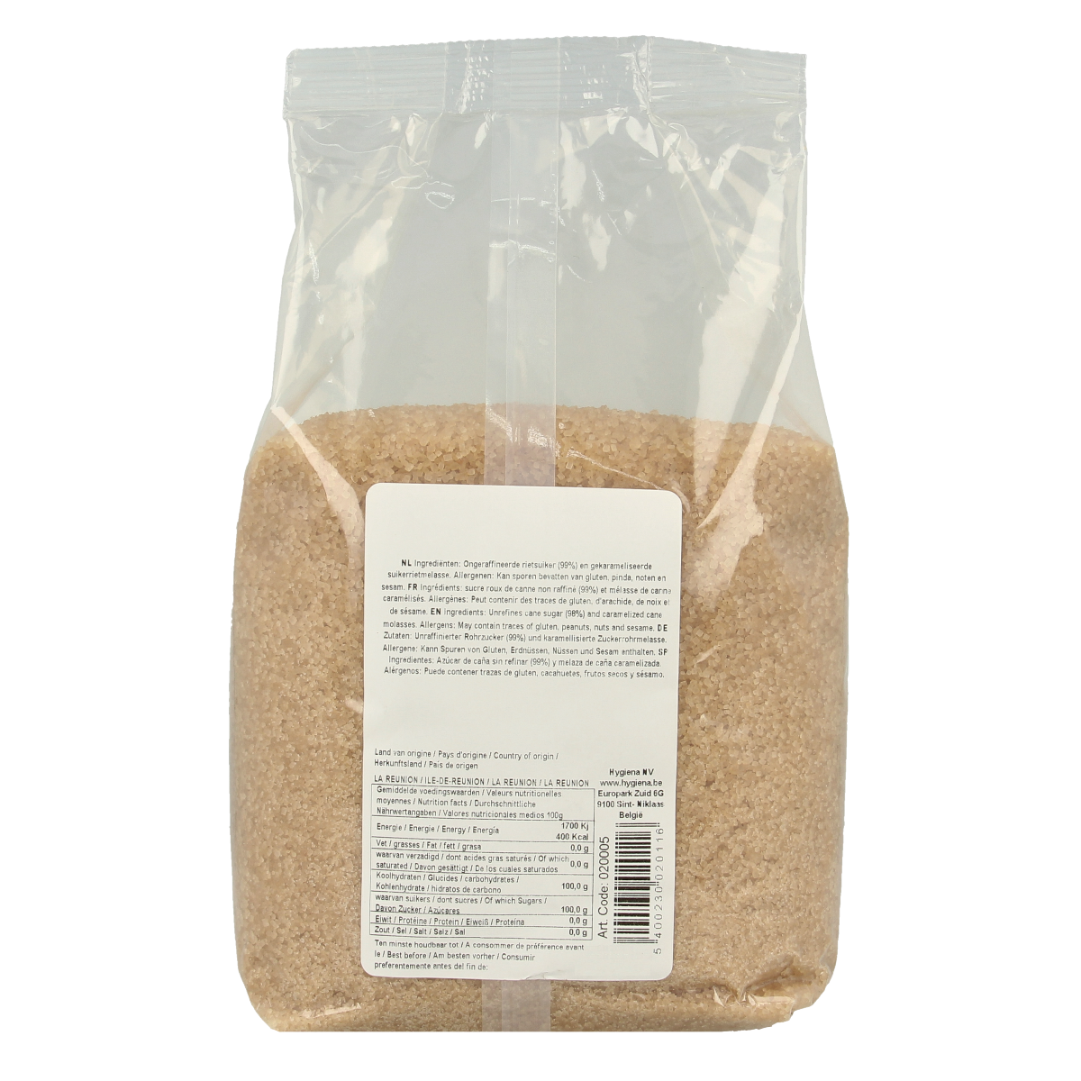 Hygiena Lichte rietsuiker 1.00 Kilogram