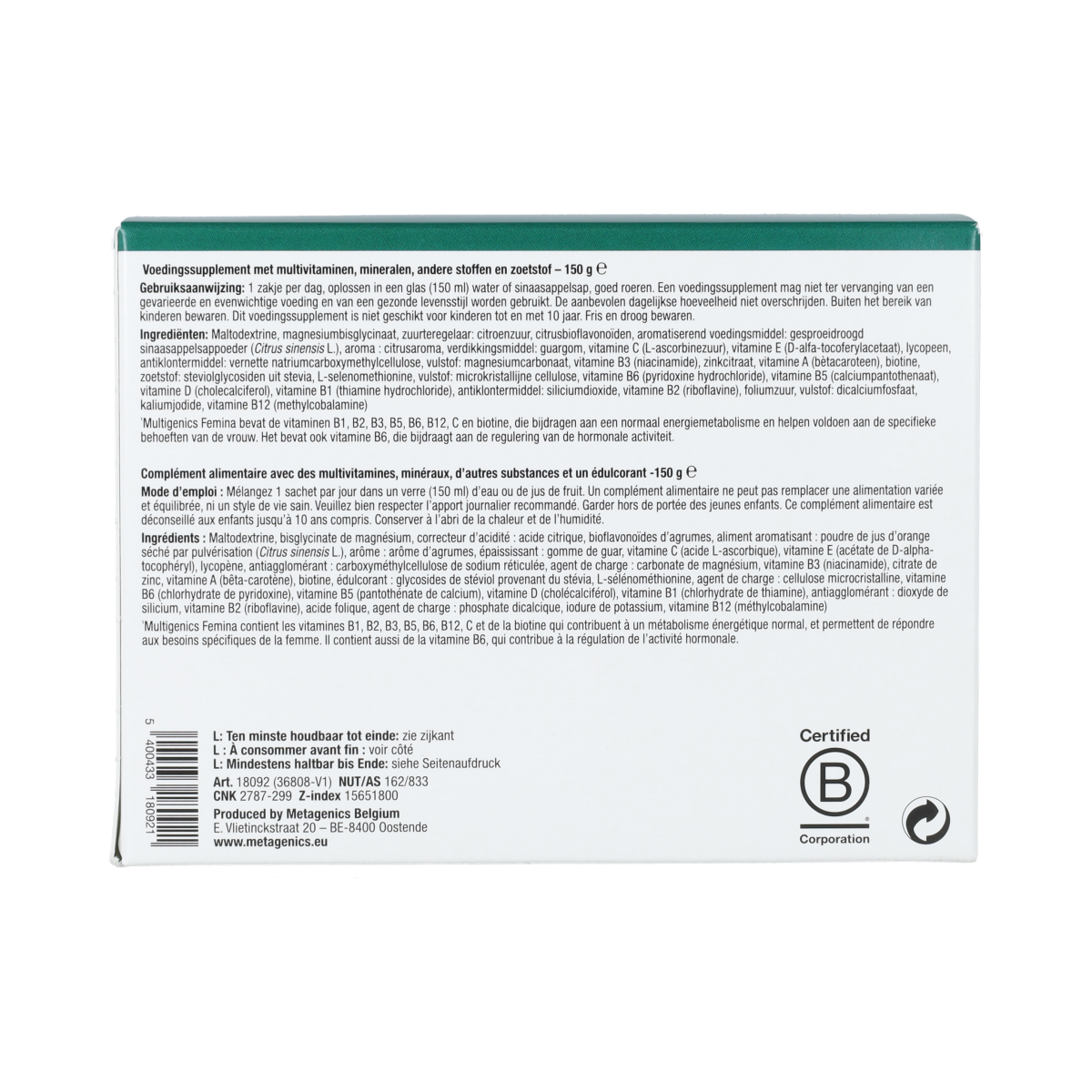 Metagenics Multigenics femina 30.00 Sachets