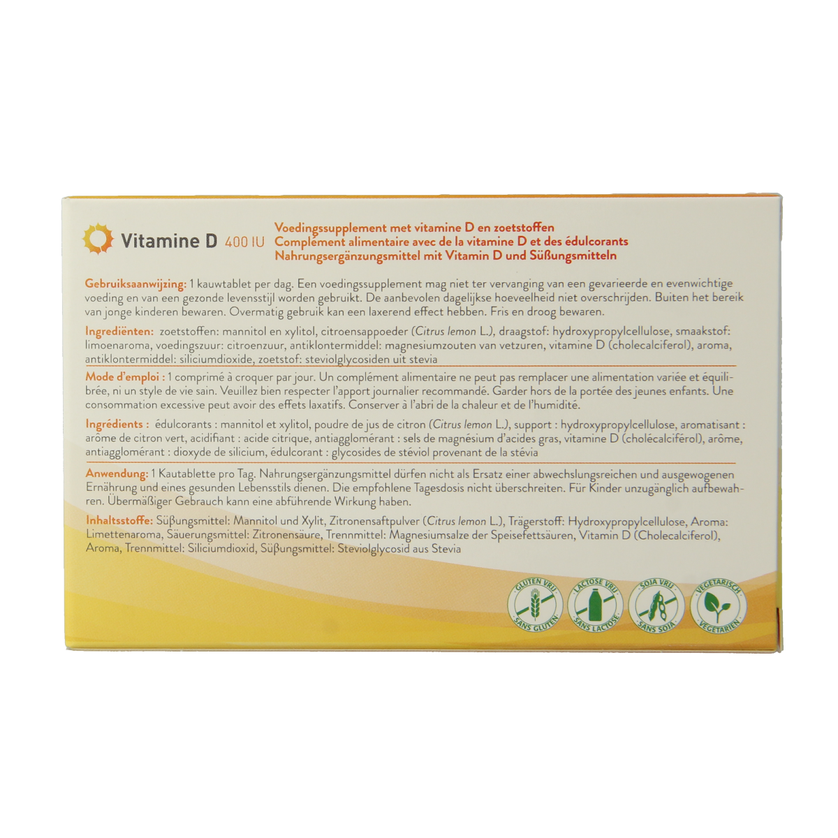 Metagenics Vitamine D 400IU 84.00 Kauwtabletten