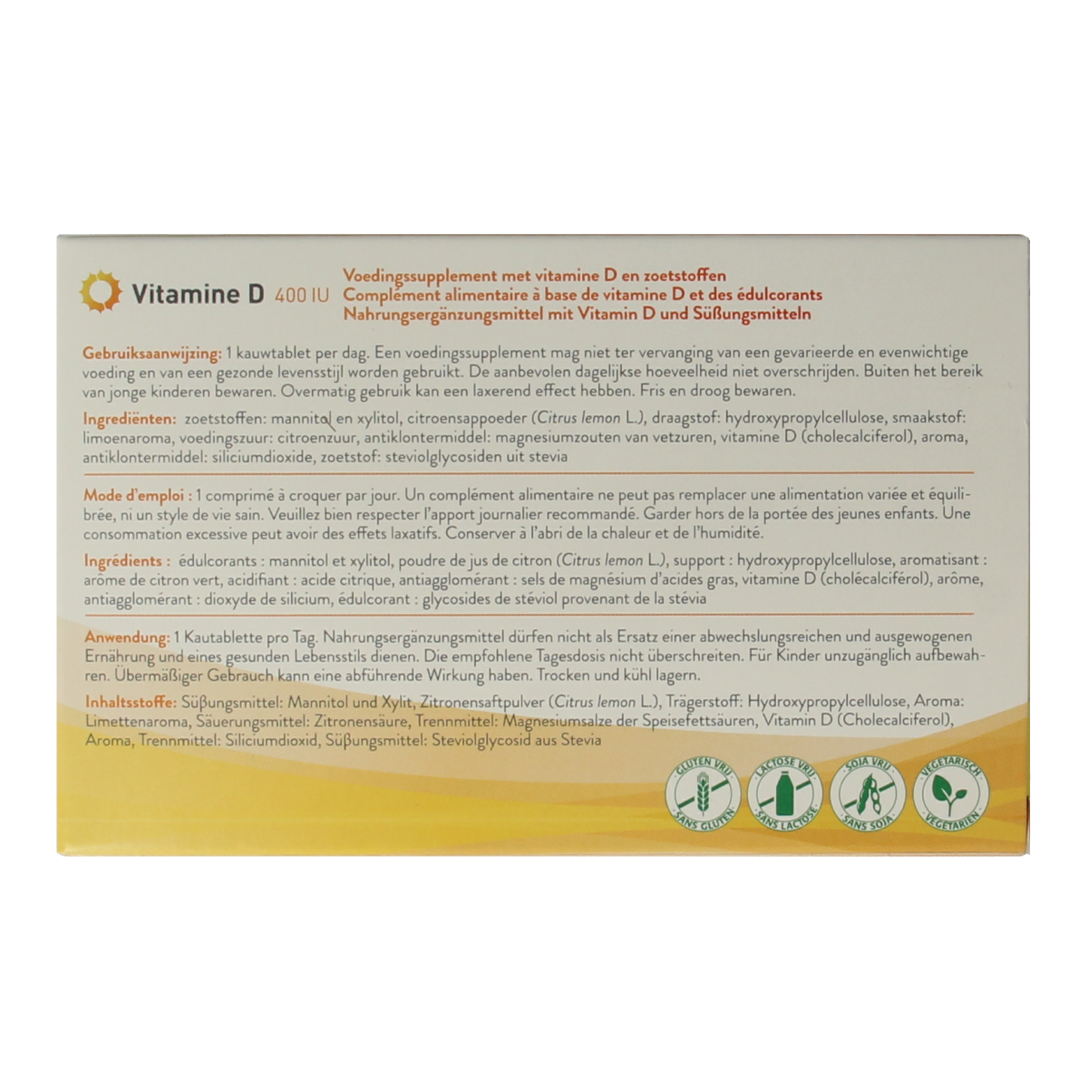 Metagenics Vitamine D 400IU NFD 168.00 Kauwtabletten