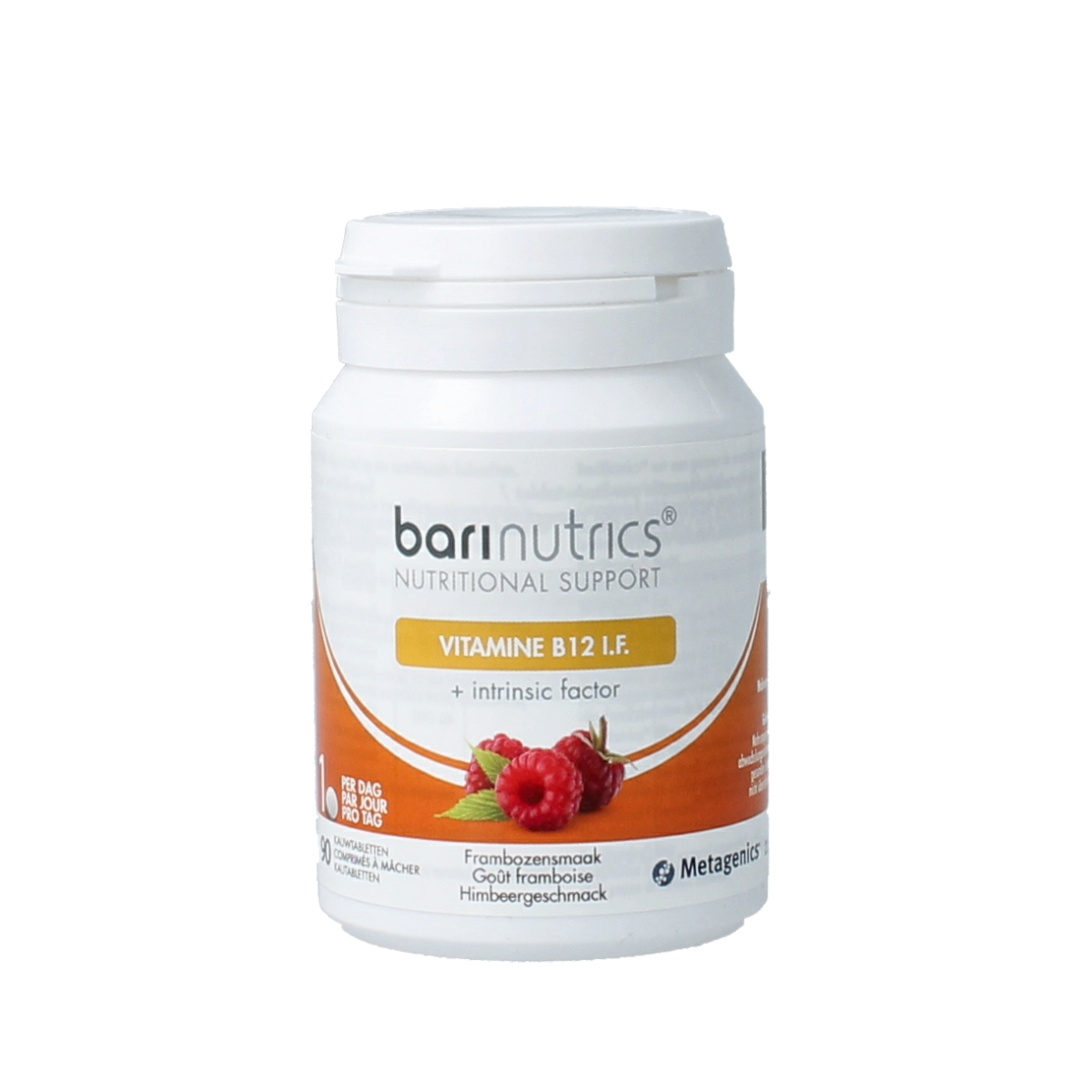 Barinutrics Vitamine B12 I.F. framboos 90.00 Kauwtabletten
