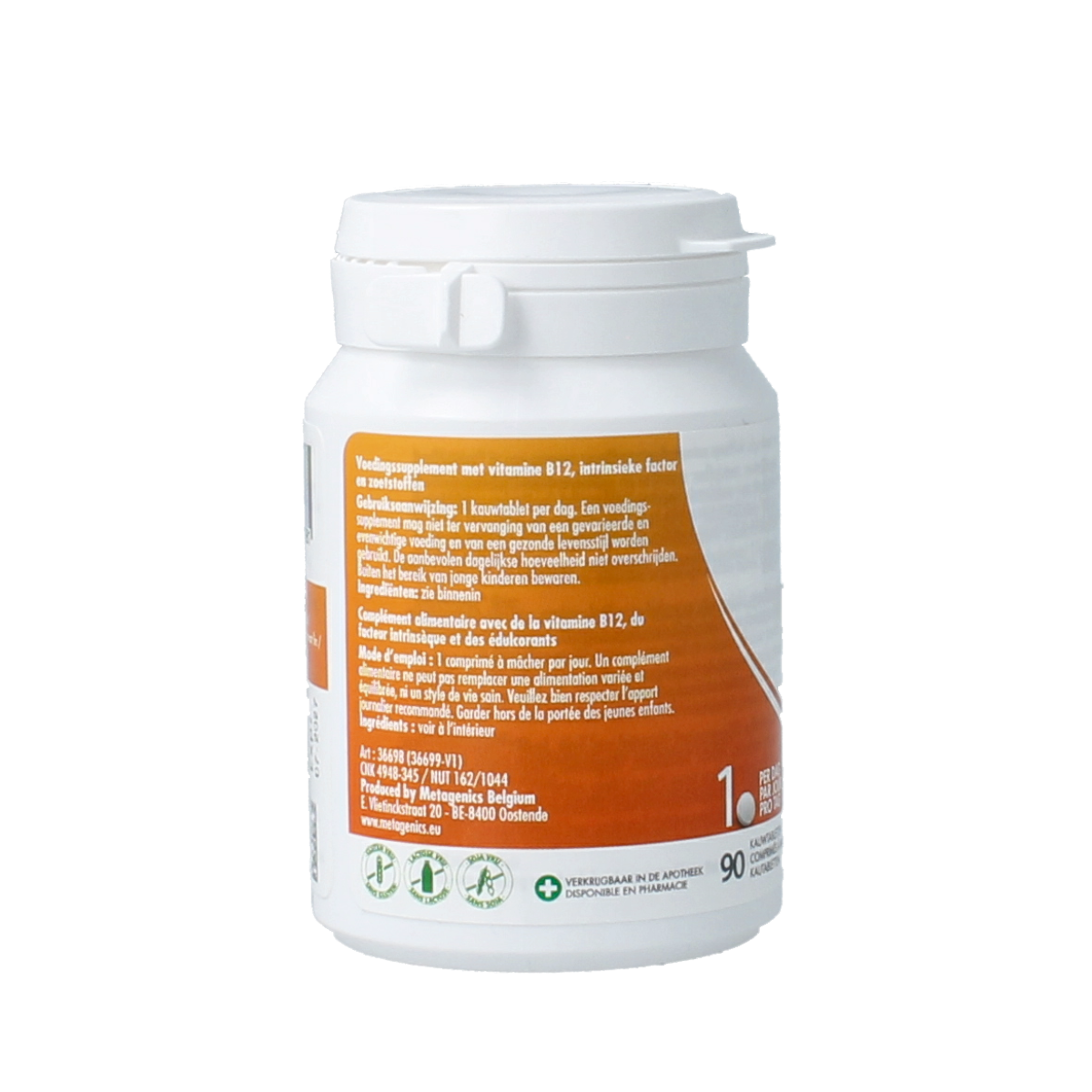 Barinutrics Vitamine B12 I.F. framboos 90.00 Kauwtabletten
