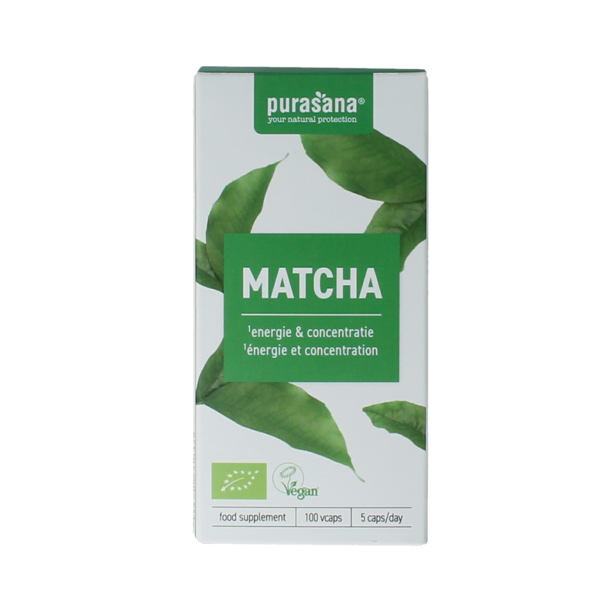 Purasana Matcha vegan bio 100.00 Vegetarische capsules