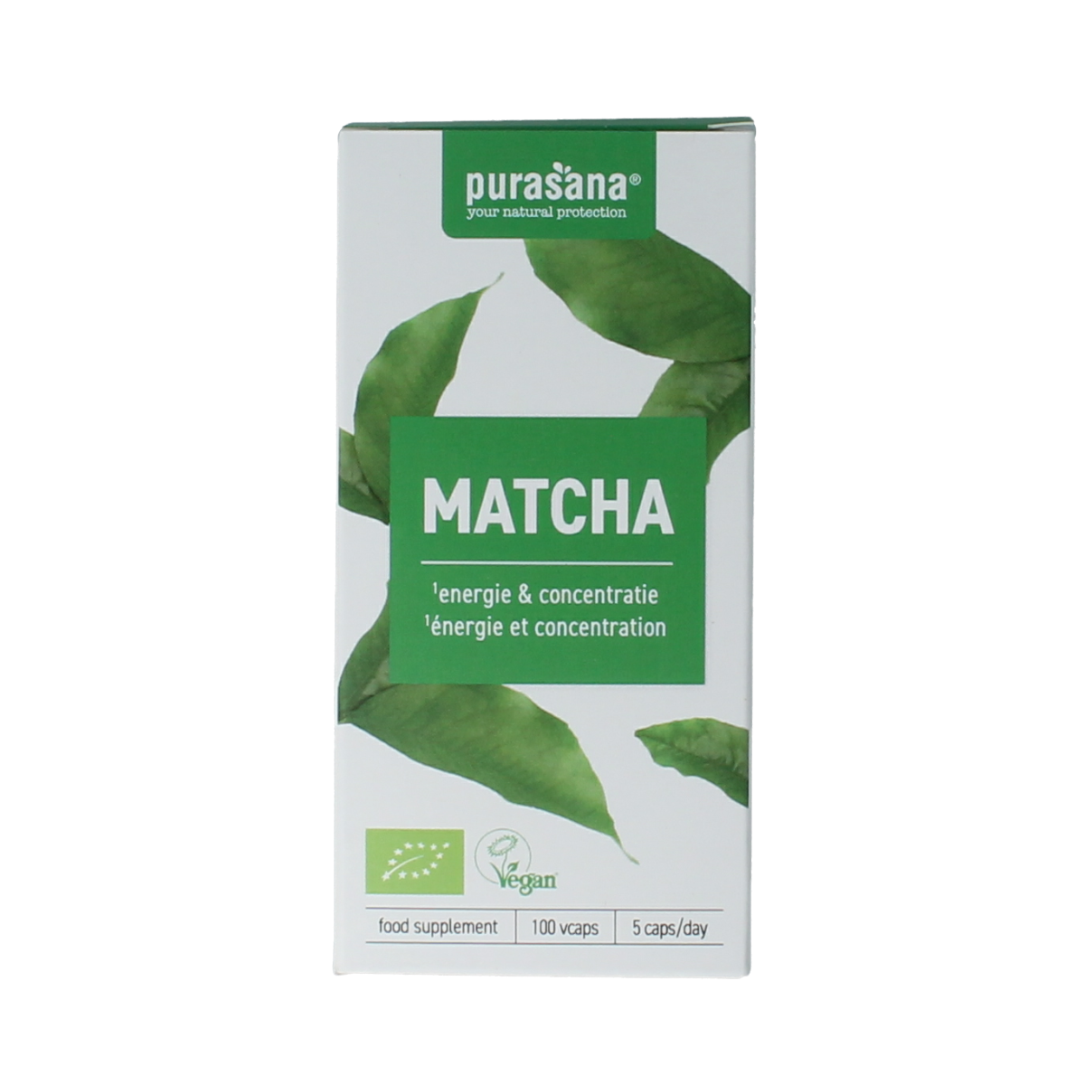 Purasana Matcha vegan bio 100.00 Vegetarische capsules