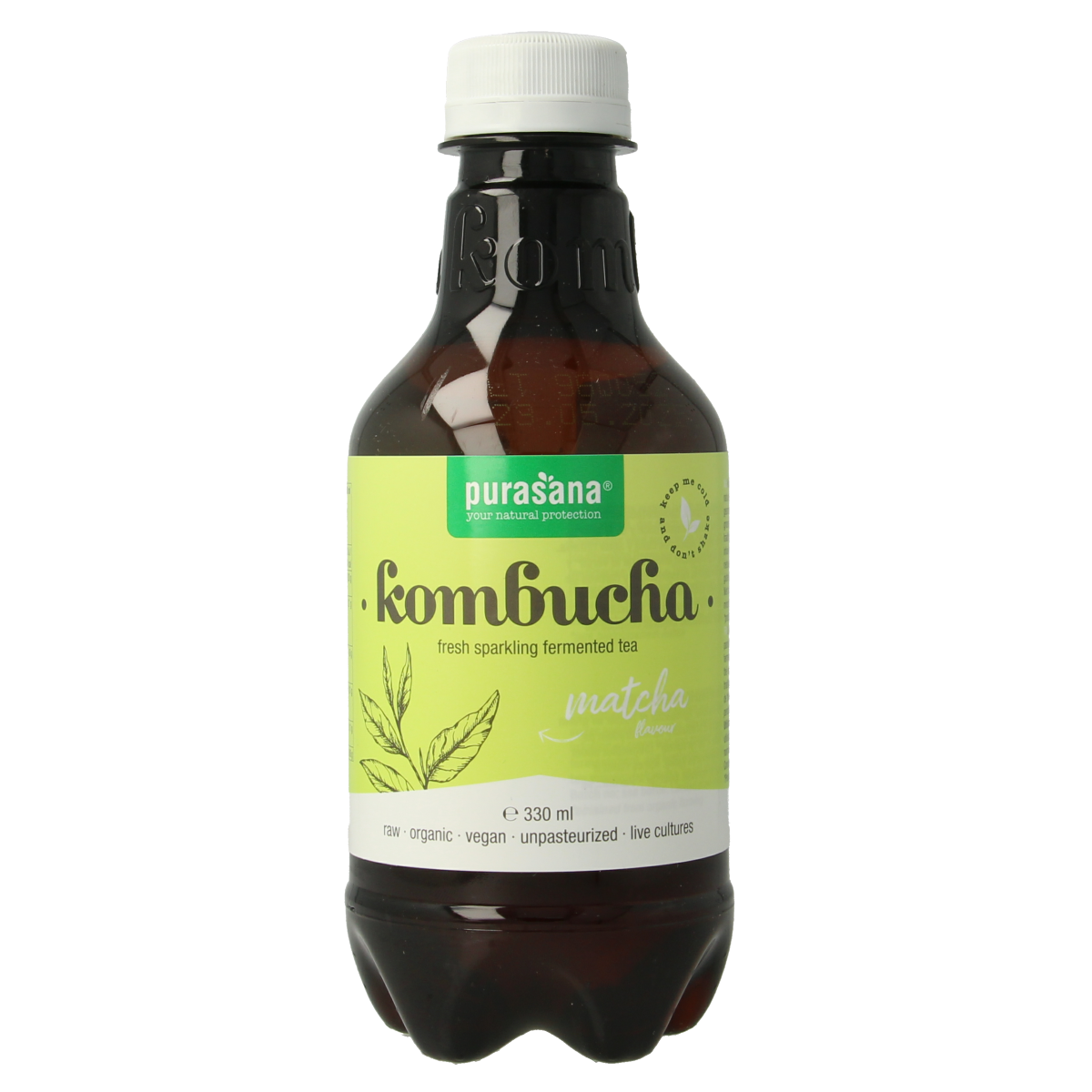 Purasana Kombucha matcha vegan bio 330.00 Milliliter