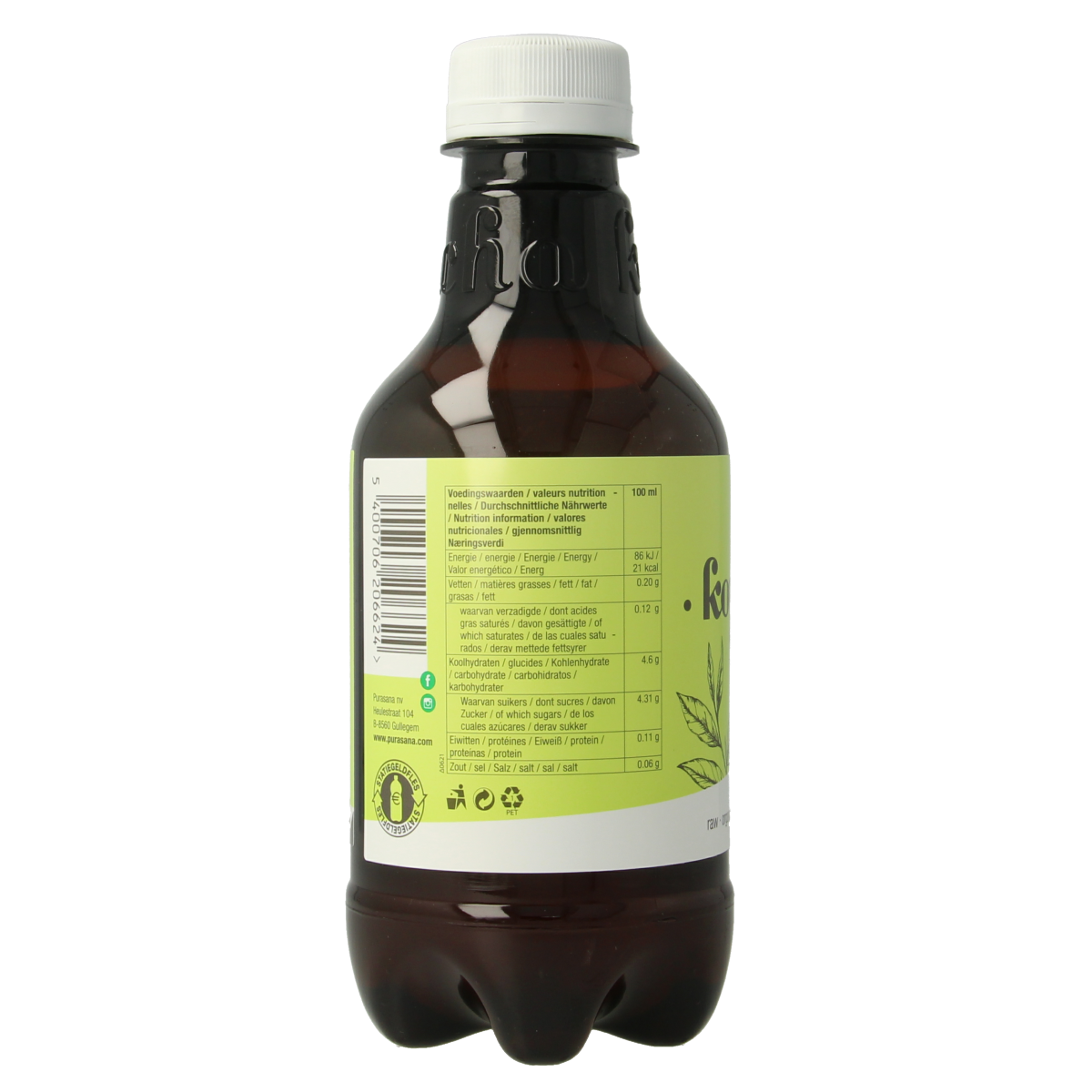 Purasana Kombucha matcha vegan bio 330.00 Milliliter