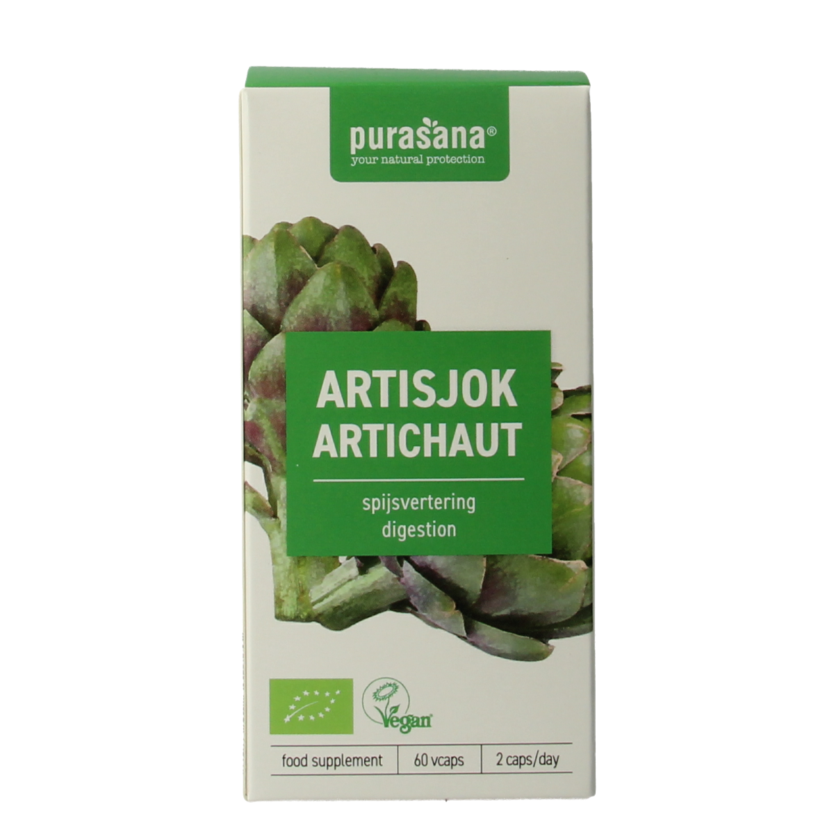 Purasana Artisjok vegan bio 60.00 Vegetarische capsules