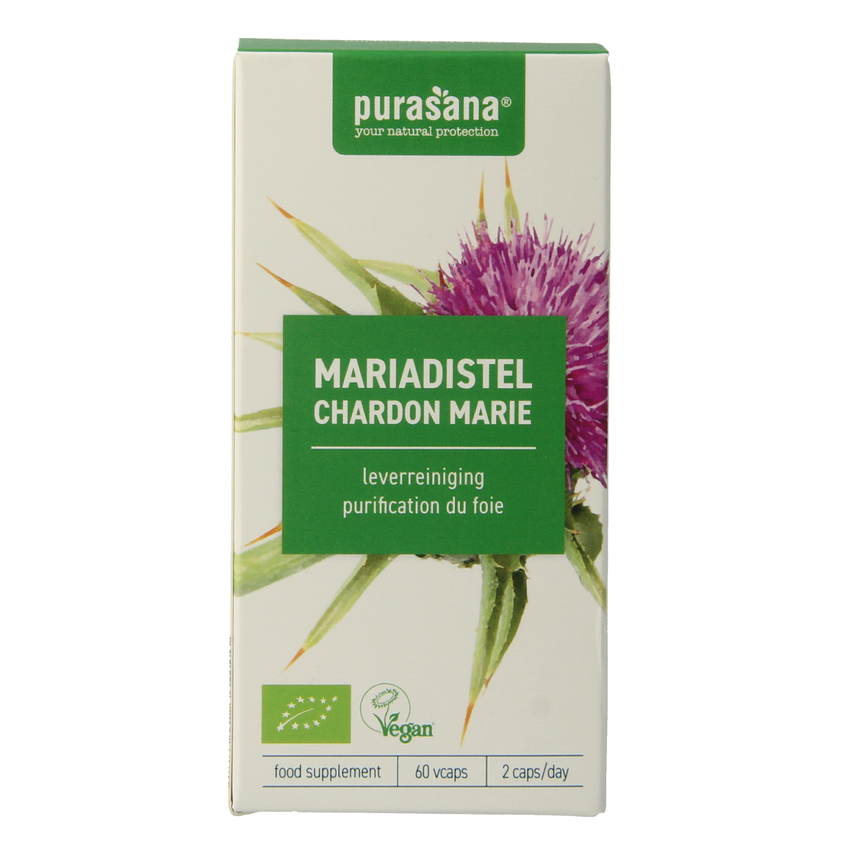 Purasana Mariadistel vegan bio 60.00 Vegetarische capsules