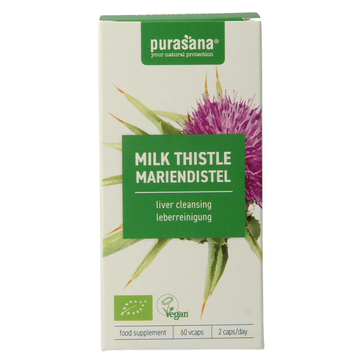 Purasana Mariadistel vegan bio 60.00 Vegetarische capsules
