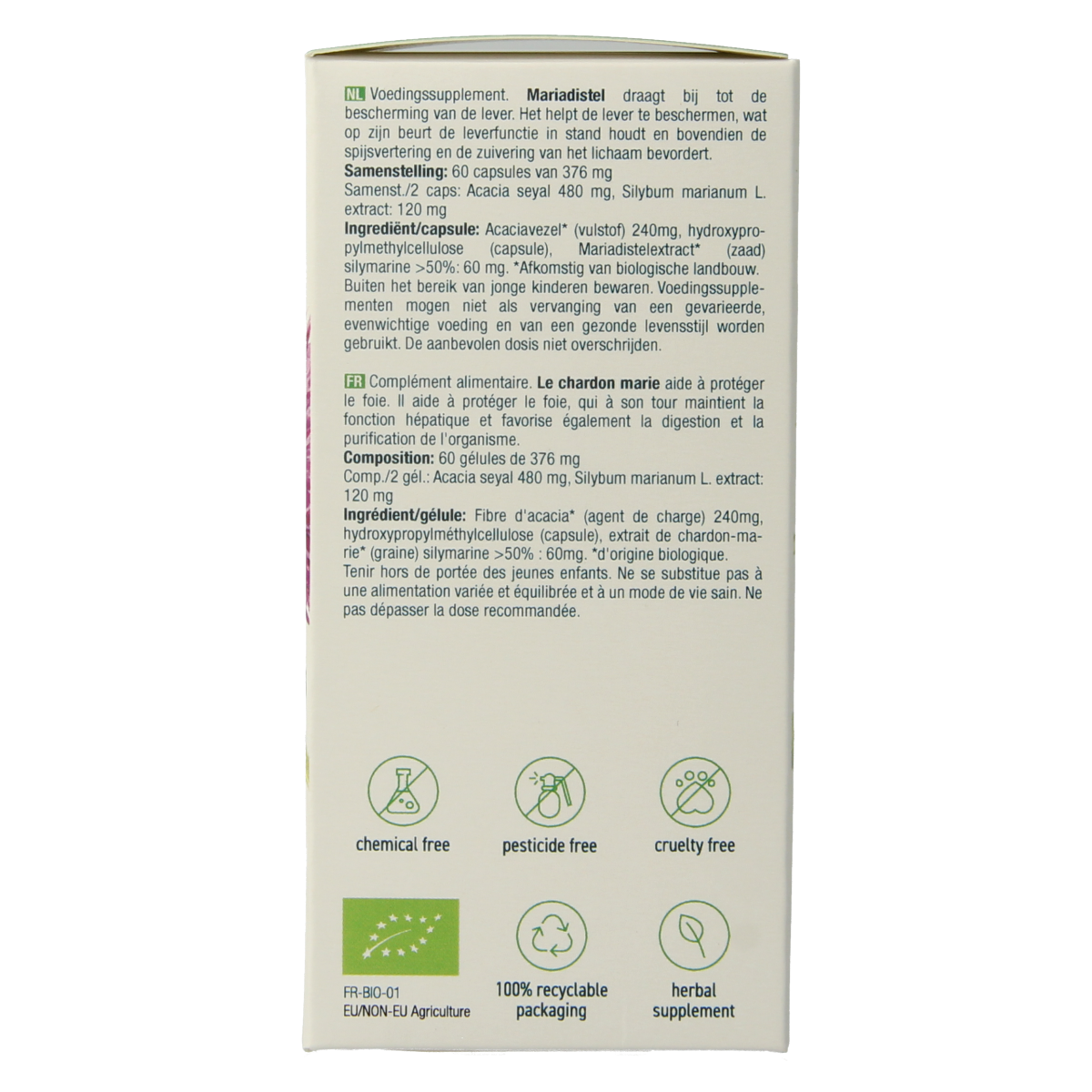 Purasana Mariadistel vegan bio 60.00 Vegetarische capsules