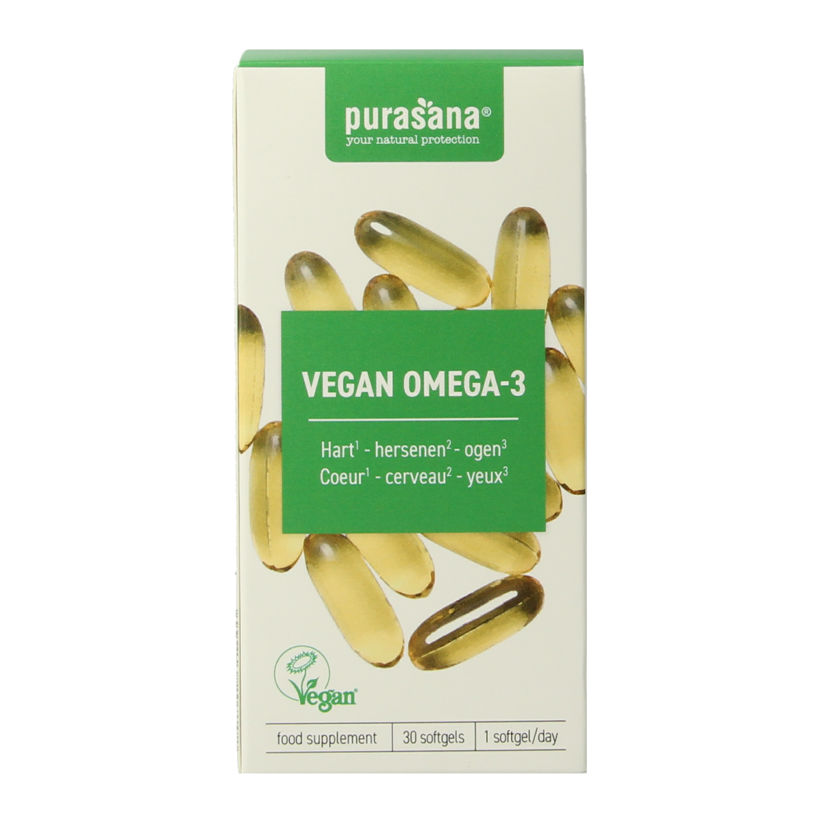 Purasana Vegan omega-3 algenolie 30.00 Softgels