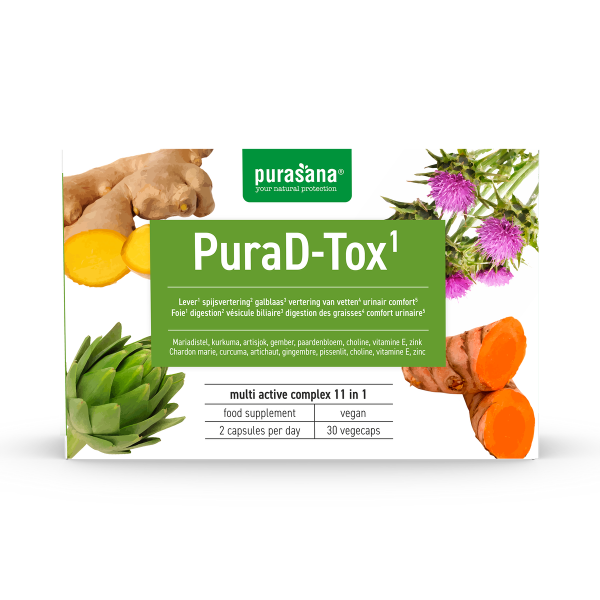 Purasana Purad-tox 30.00 Vegetarische capsules