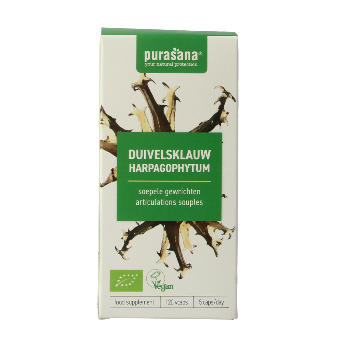 Purasana Duivelsklauw vegan bio 120.00 Vegetarische capsules