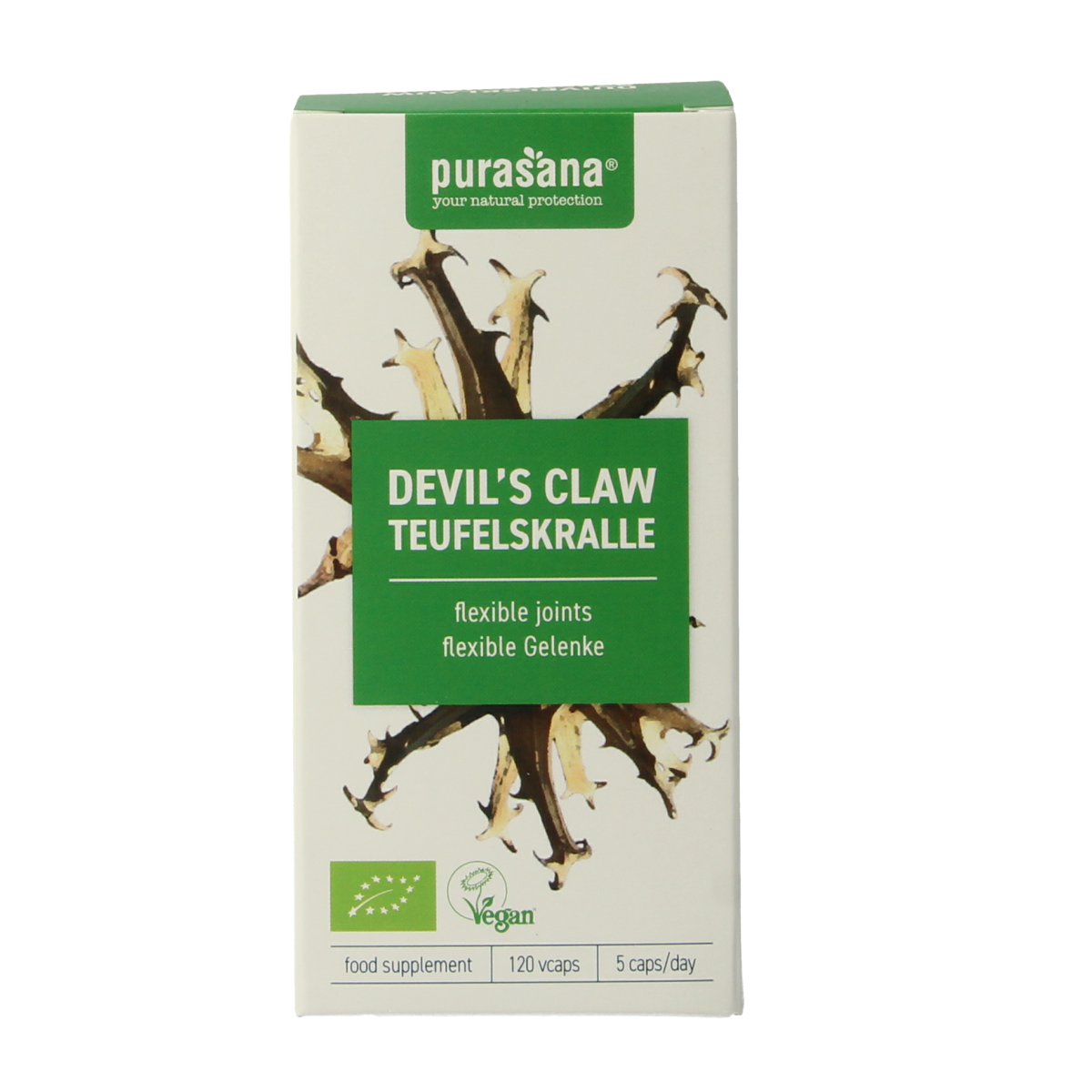 Purasana Duivelsklauw vegan bio 120.00 Vegetarische capsules