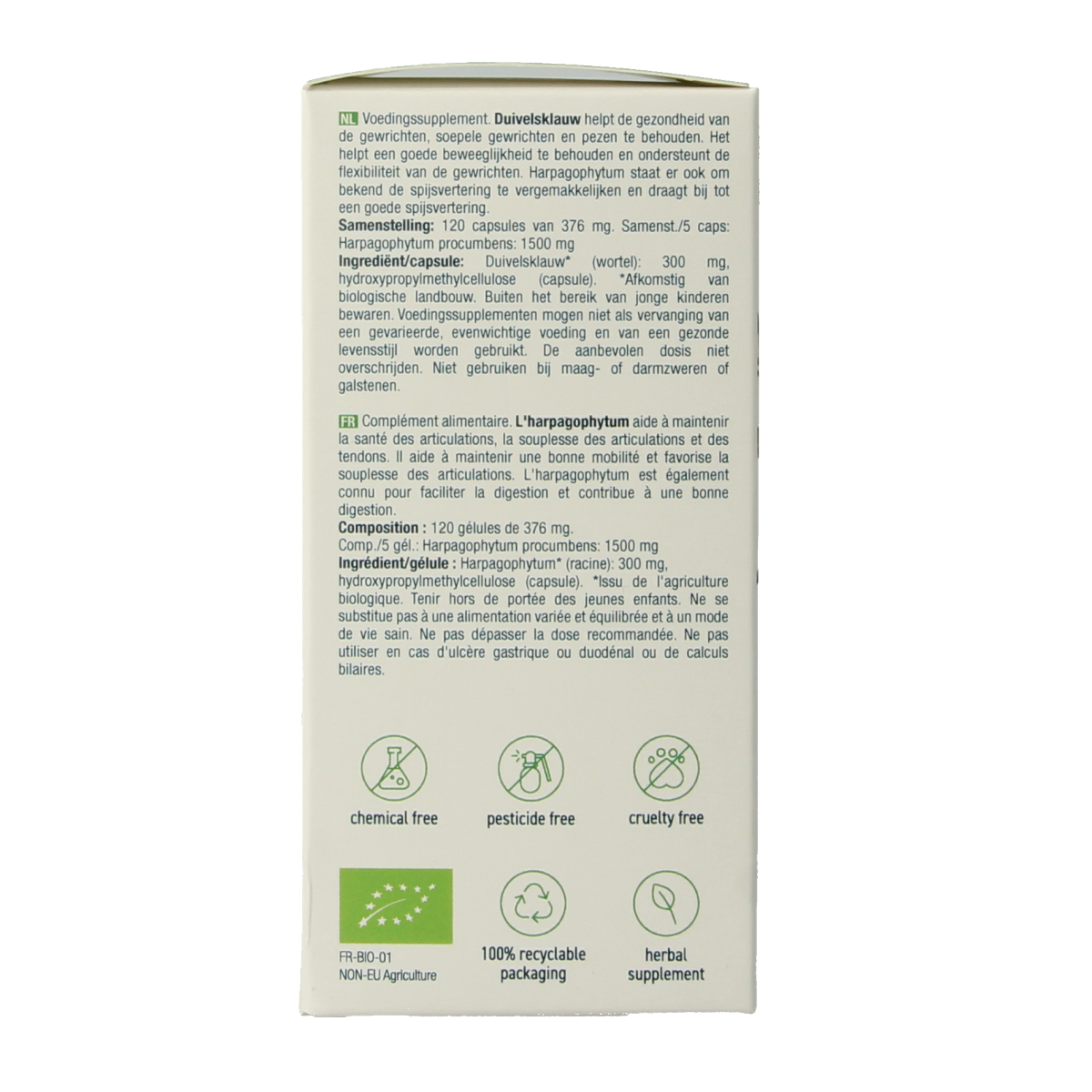 Purasana Duivelsklauw vegan bio 120.00 Vegetarische capsules