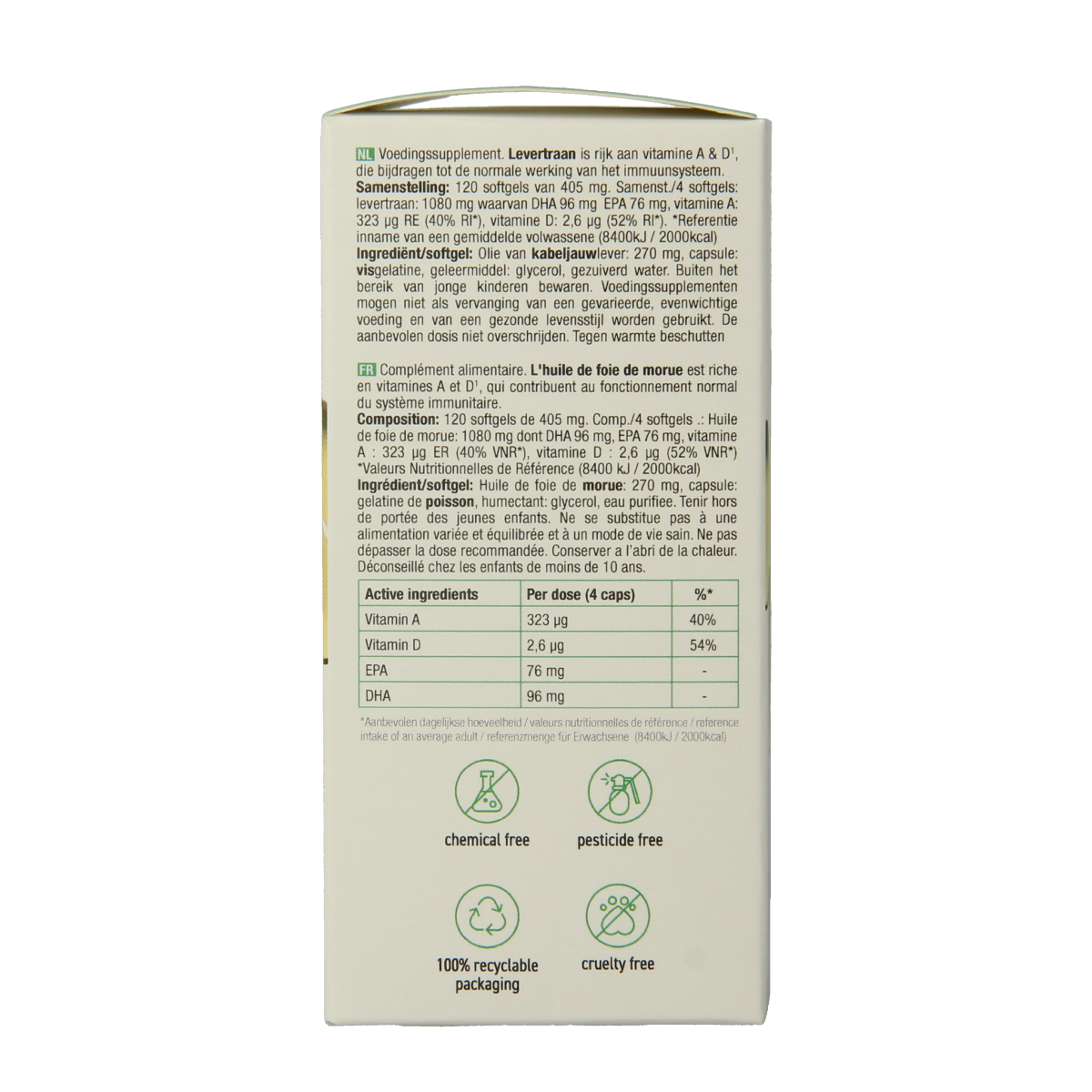 Purasana Levertraan 120.00 Softgels