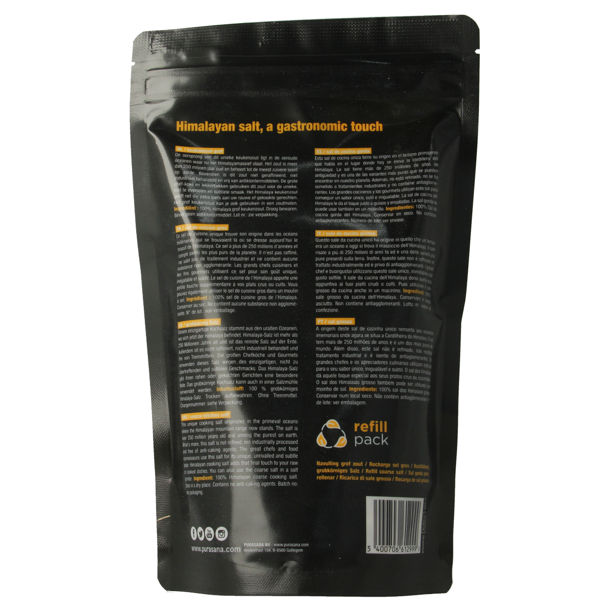 Purasana Himasala keukenzout grof navul 1.00 Kilogram